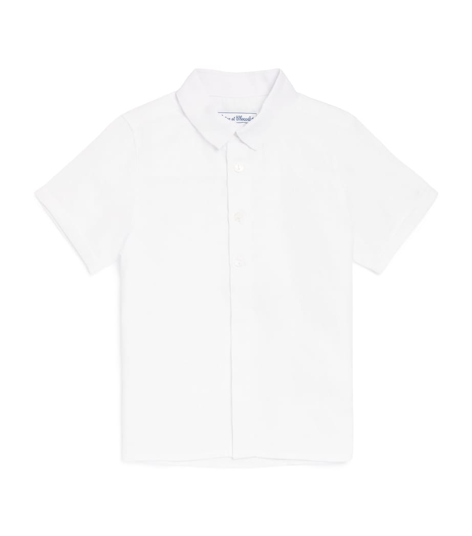 Linen Short-Sleeve Shirt (5-12 Years) 1BLANC Image 1