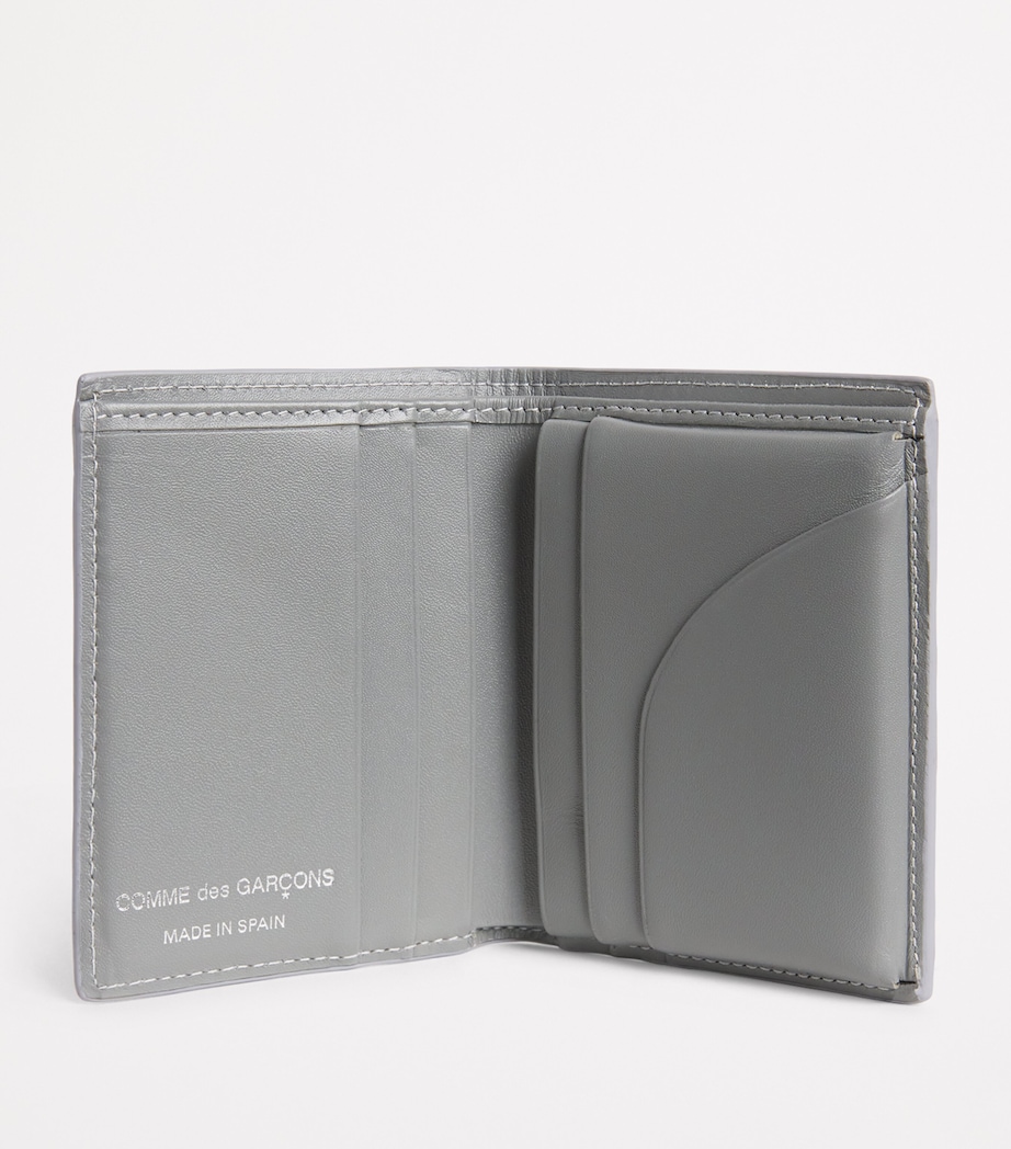 Comme Des Garçons Wallet Leather Polka-Dot Bifold Card Holder Grey Image 2