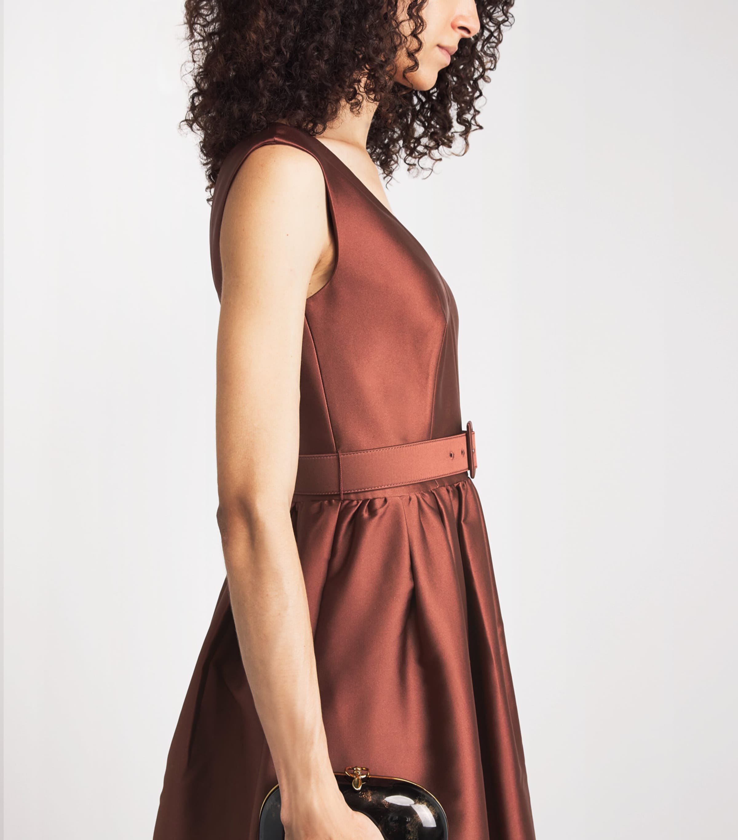 Roland Mouret Womens Taffeta Midi Dress Coco Image 5