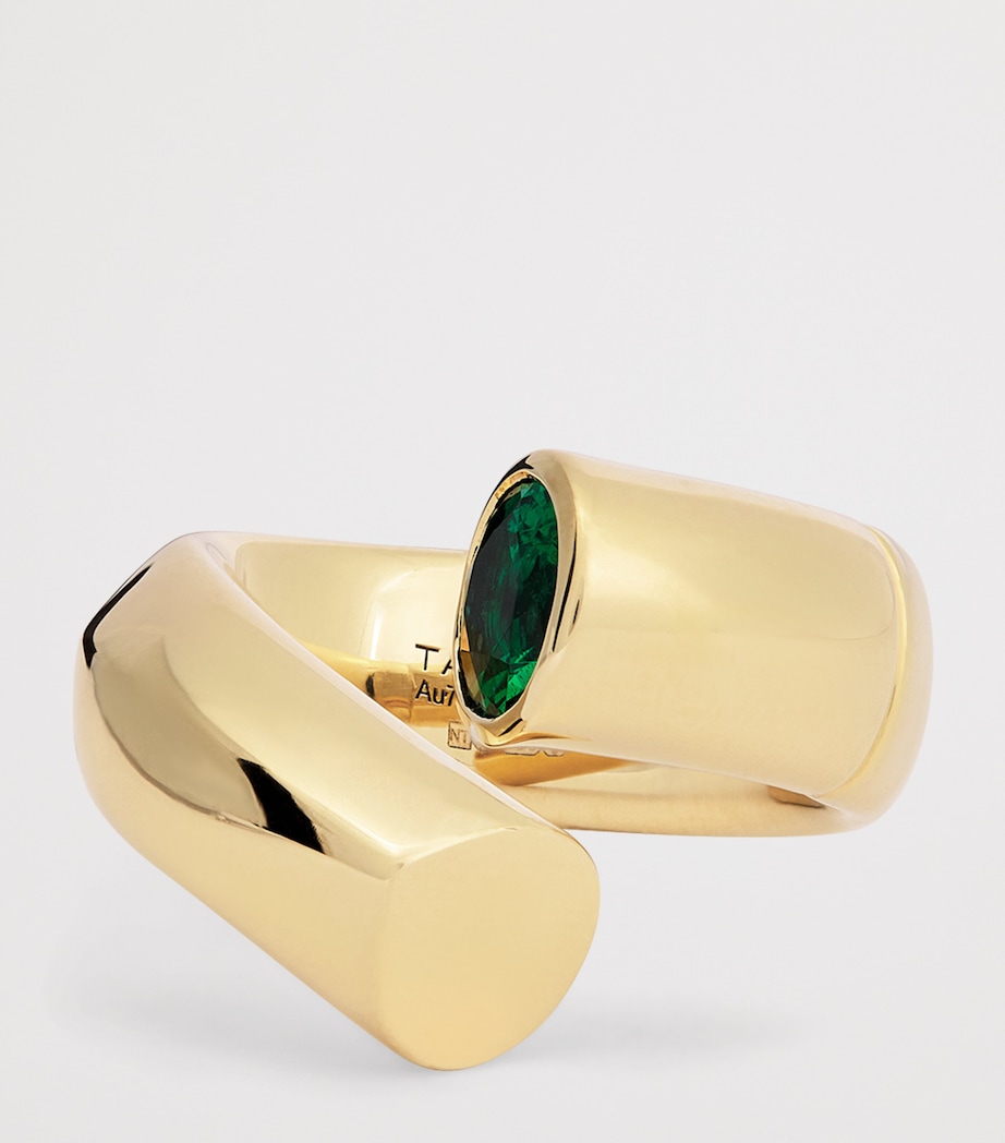 Yellow Gold and Emerald Oera Twist Ring YELLOW GOLD Image 4