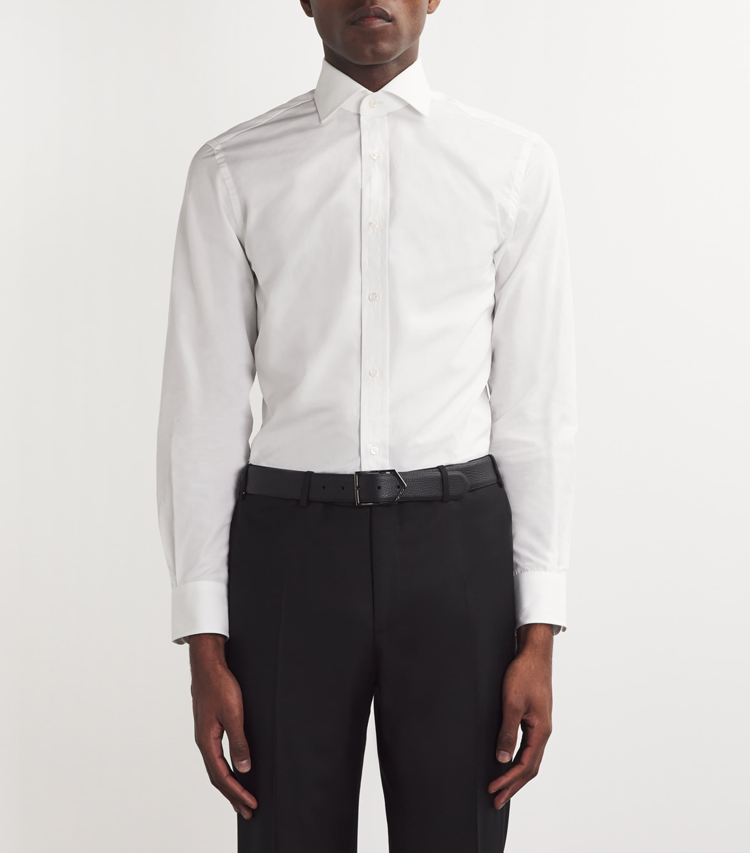 Canali Leather Arrow Belt Image 2