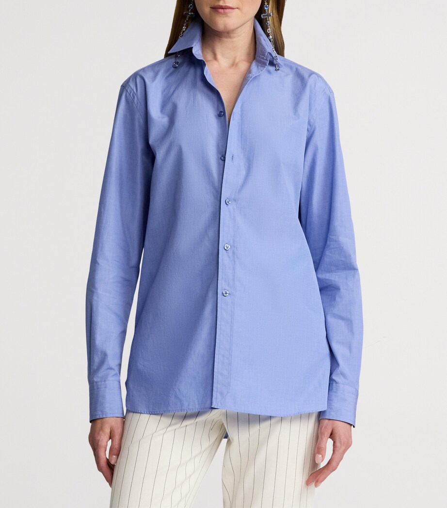 Ralph Lauren Collection Womens Cotton Adrien Shirt Light Blue Image 9