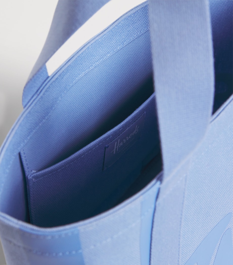 Small Cotton Logo Tote Bag BLUE Image 4