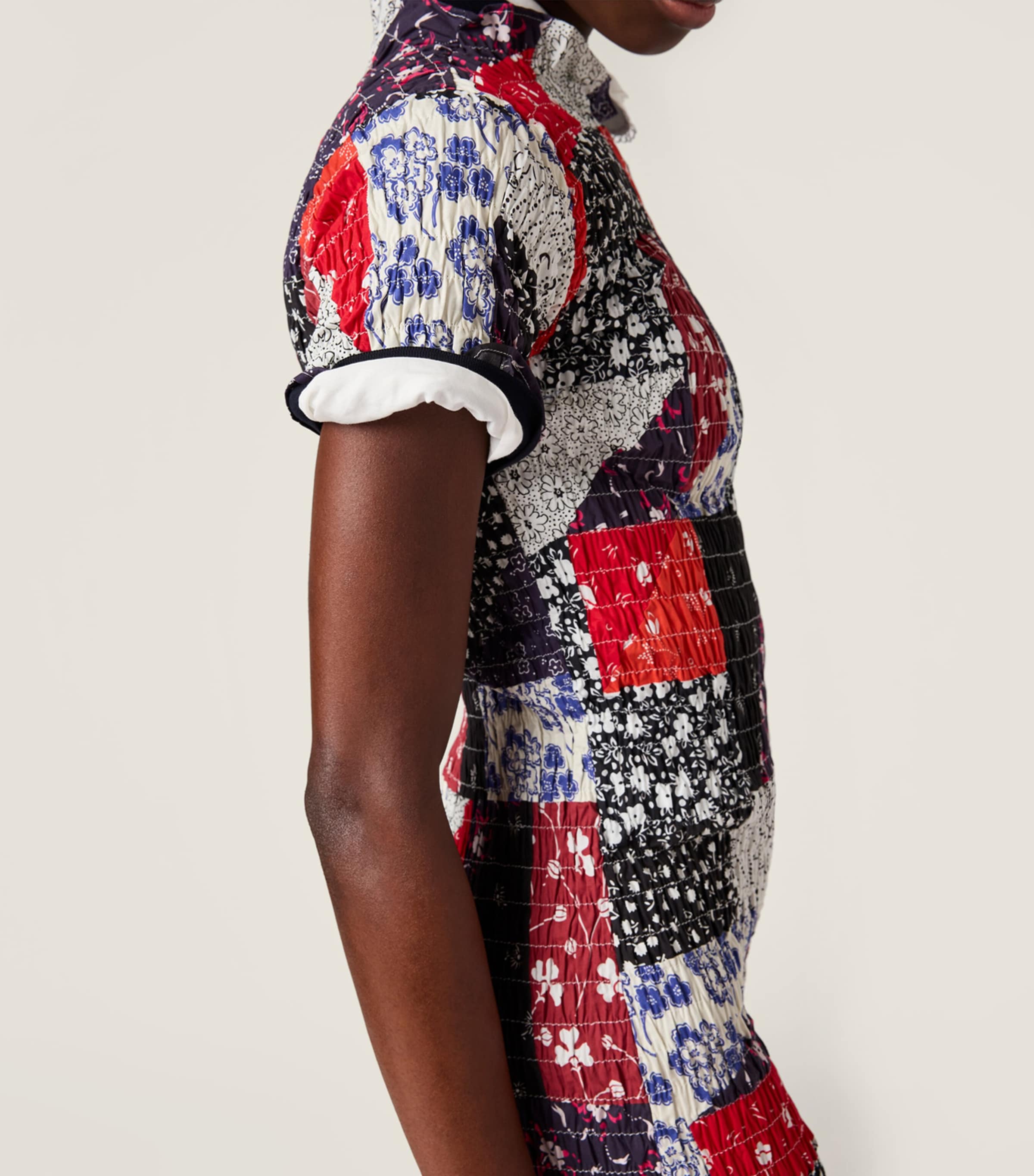 Patchwork Print Mini Dress F0055 Image 5