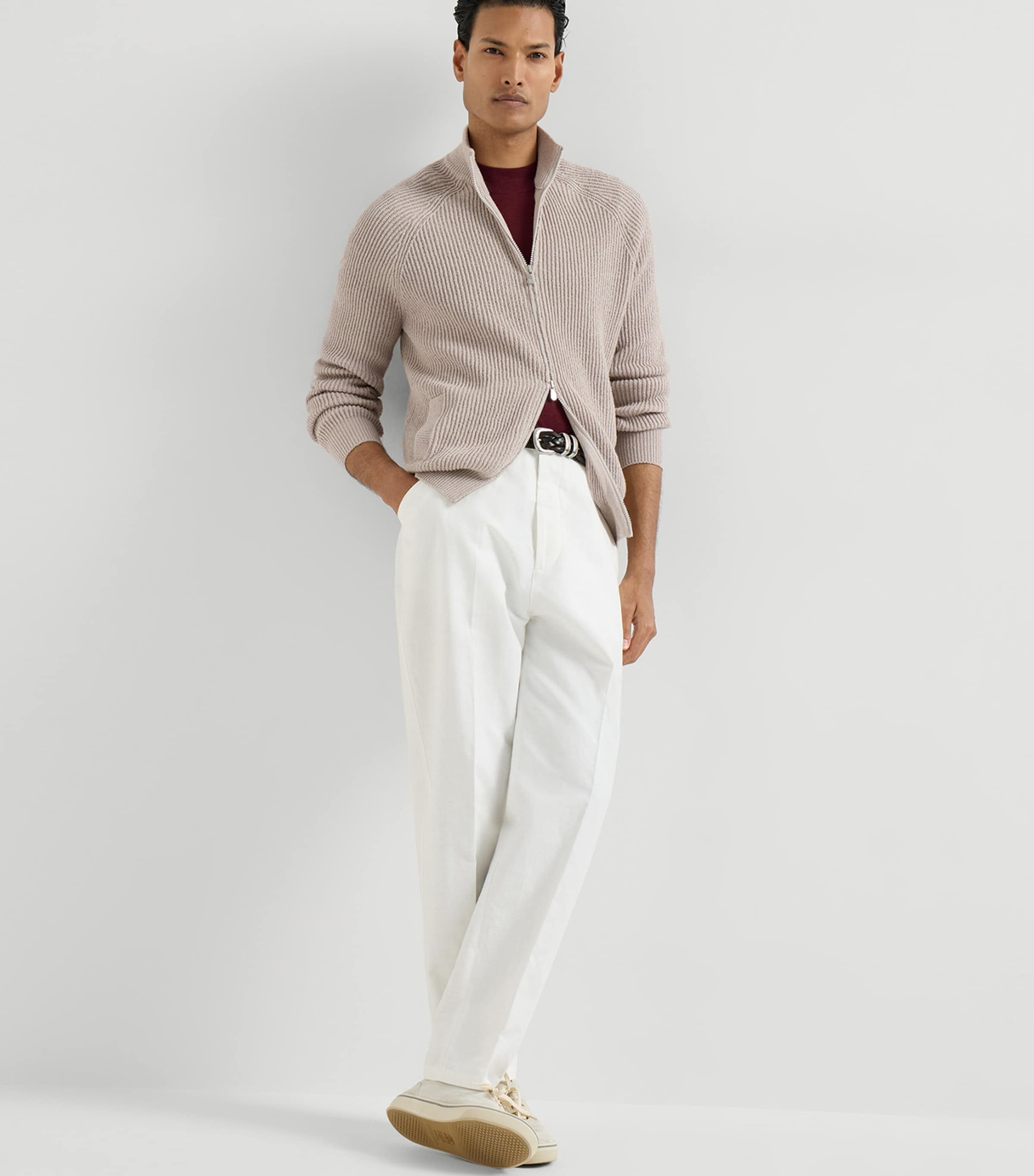 Cotton Ribbed Cardigan C2438 Image 5