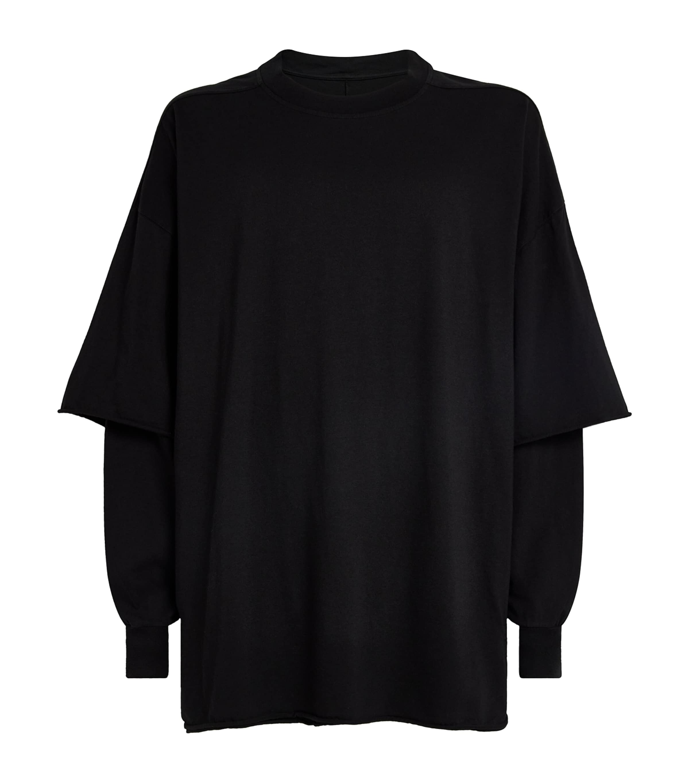Rick Owens Mens Oversized Tommy Hustler Hoodie Black Image 1