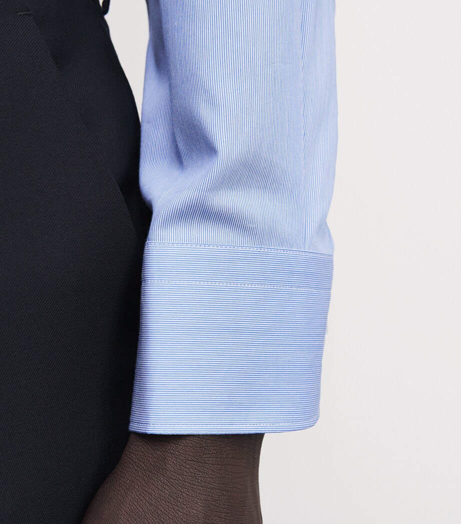 Eton Mens Cotton-Silk Formal Shirt Light Blue Image 6