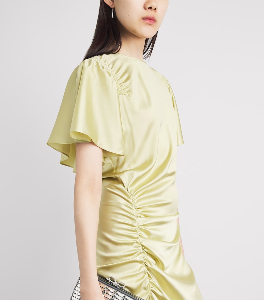 Veronica Beard Womens Silk-Blend Huntleigh Midi Dress Pistachio Image 3