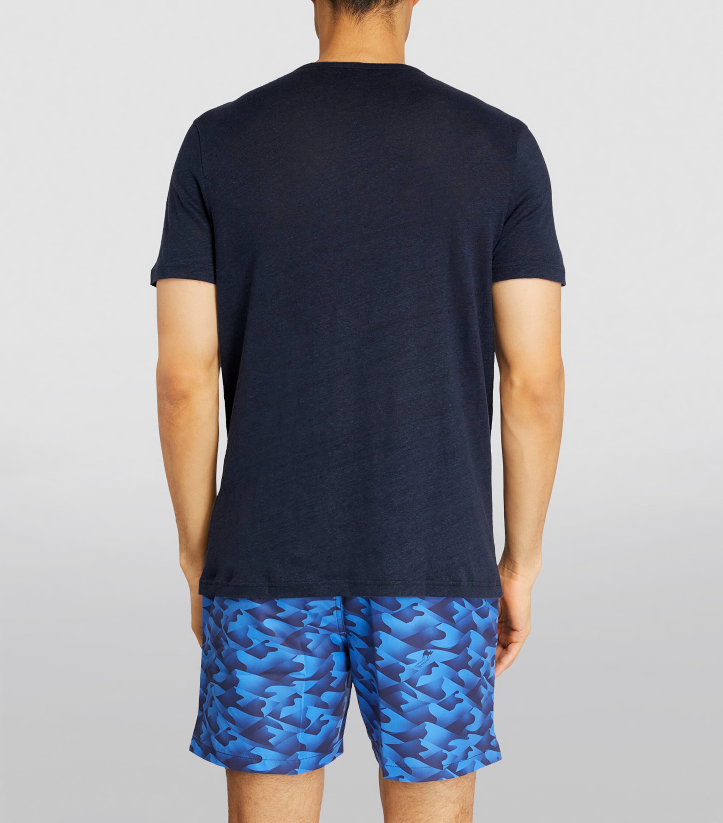Linen Jordan T-Shirt 02-NAVY Image 4