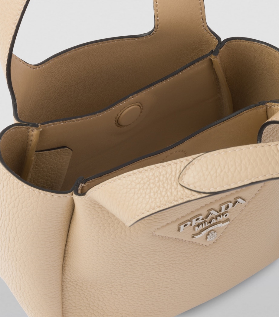 Mini Leather Bucket Bag F02YP Image 2