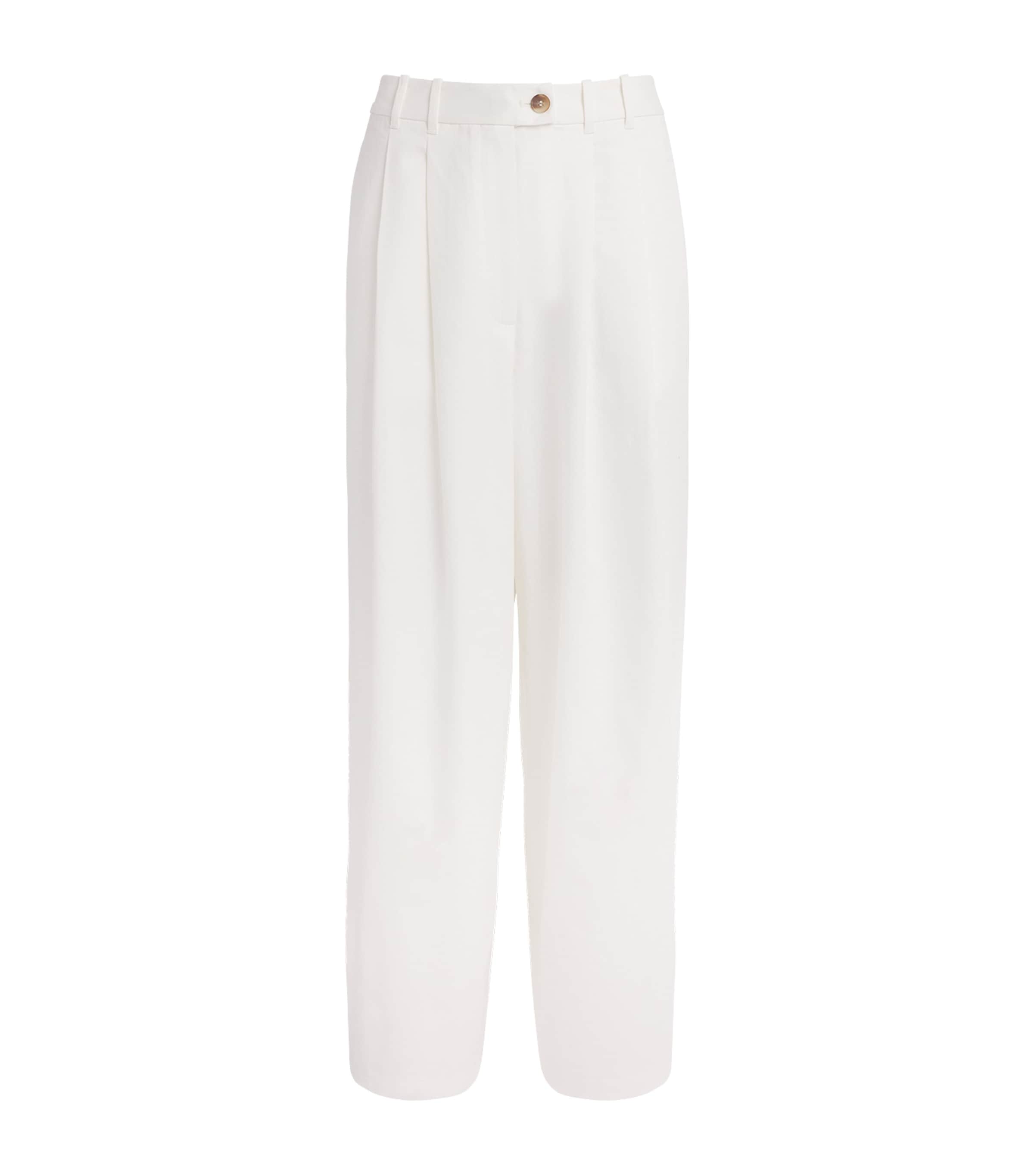 DÔEN Womens Cotton Twill Lisa Trousers Salt Image 1