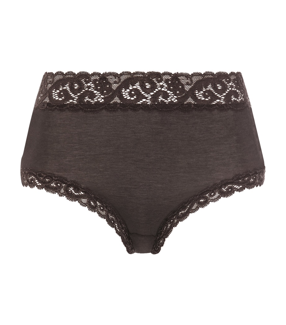 Hanro Womens Moments Maxi Briefs Dark Mocha Image 1
