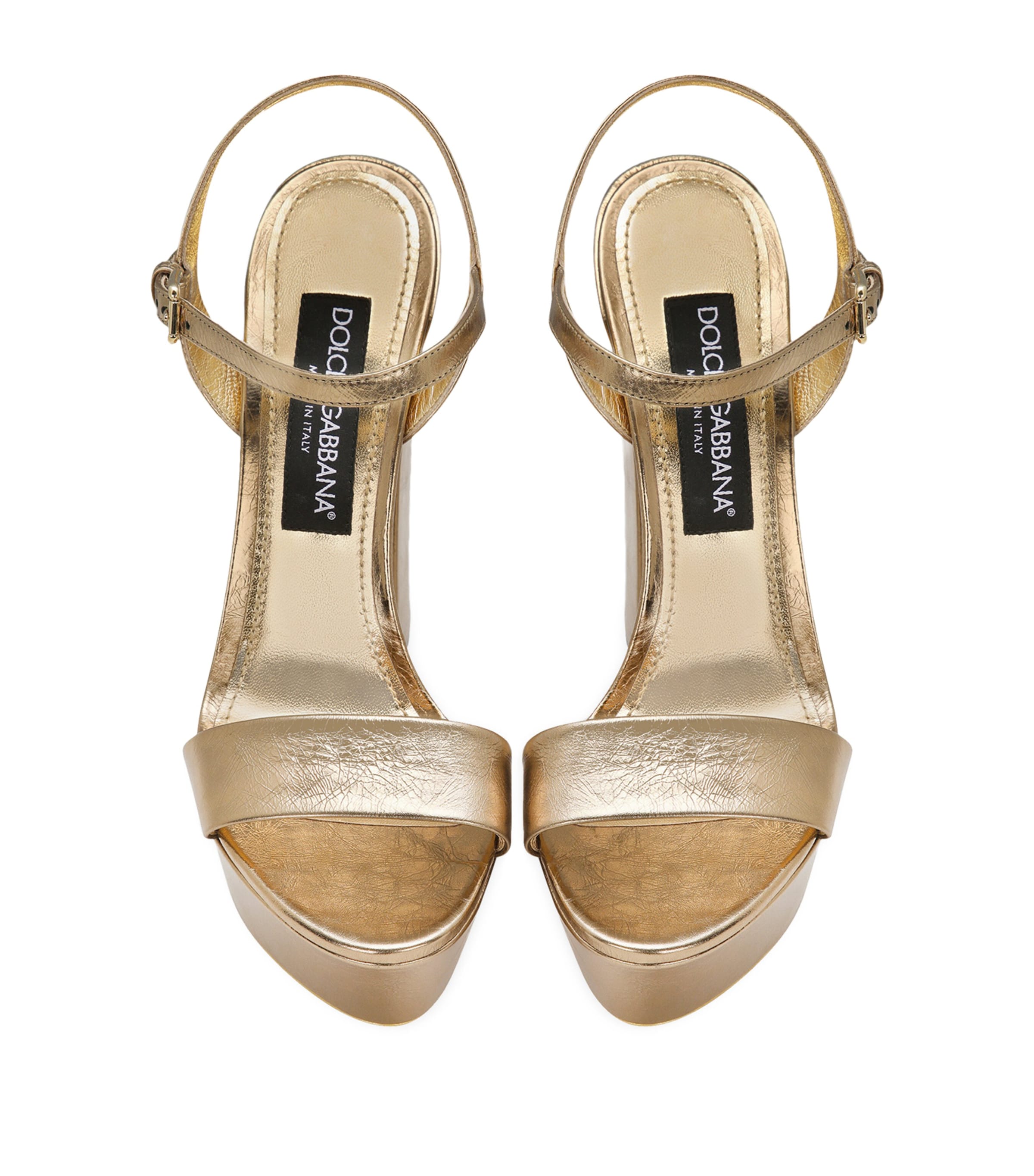 Leather Platform Sandals 105 8H945-GOLD Image 3