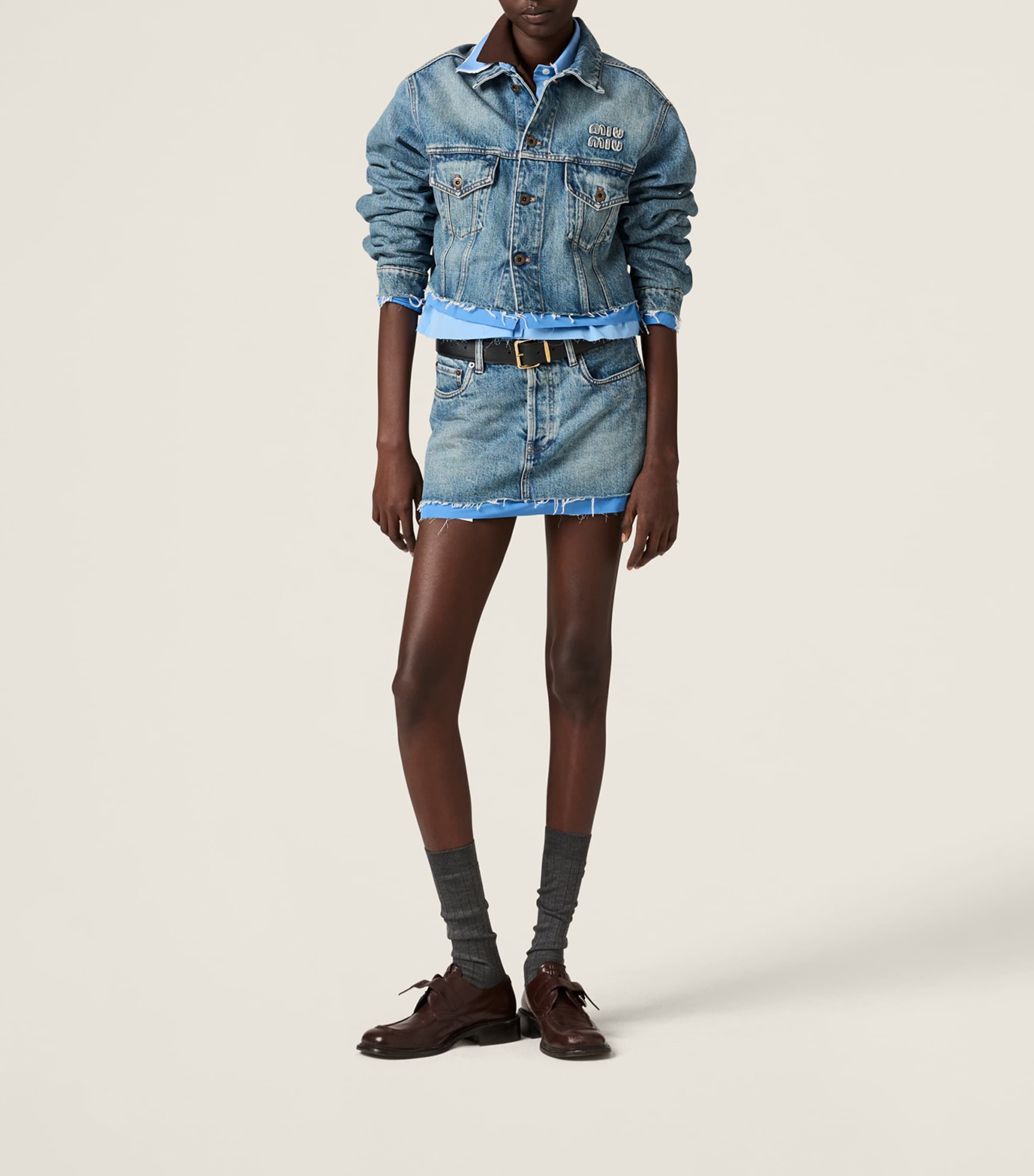 Cropped Denim Jacket F0013 Image 2