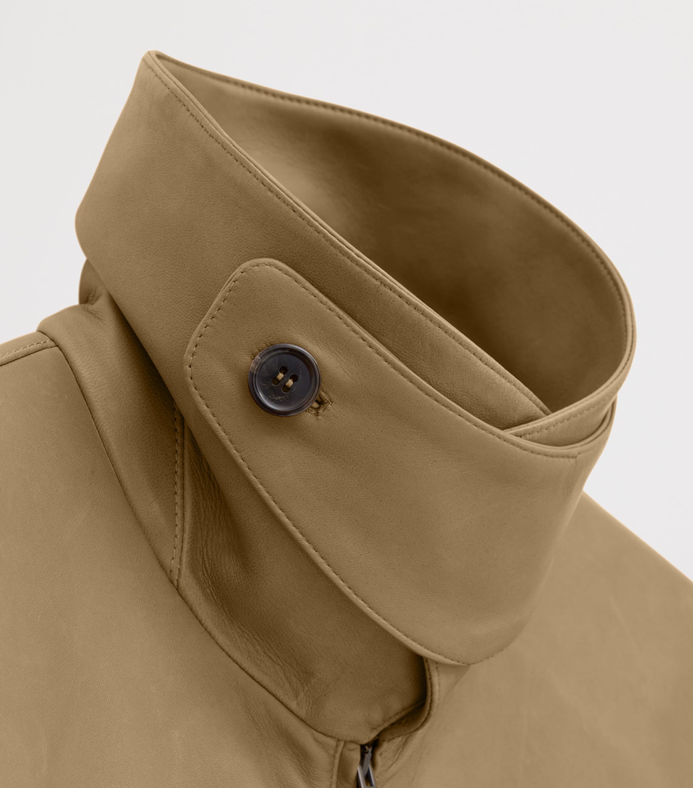 Leather Belted Shirt Jacket 3468 Image 3