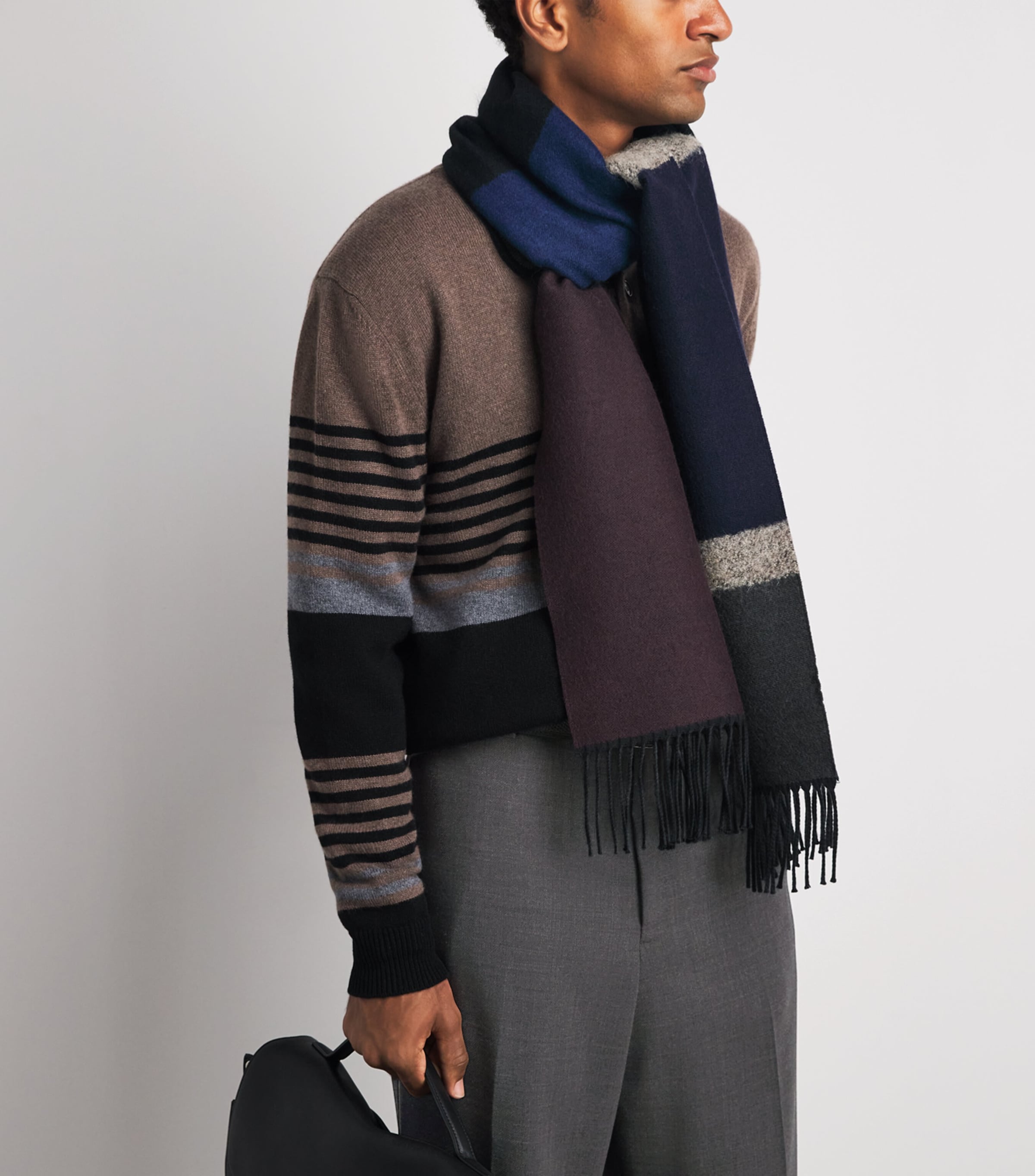 Paul Smith Bouclé Stripe Scarf Image 3