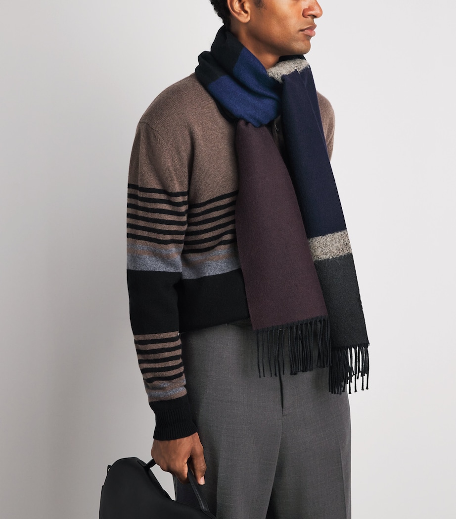 Paul Smith Bouclé Stripe Scarf Image 3