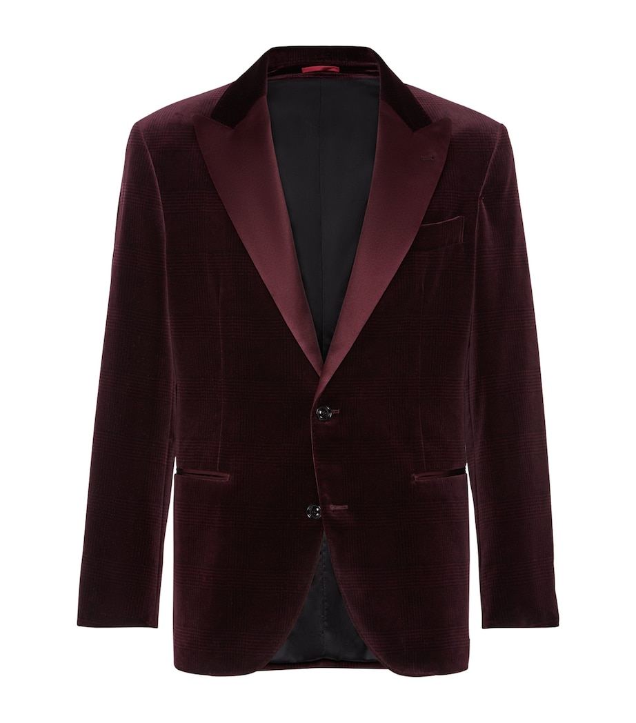 Velvet Single-Breasted Blazer C056 Image 1