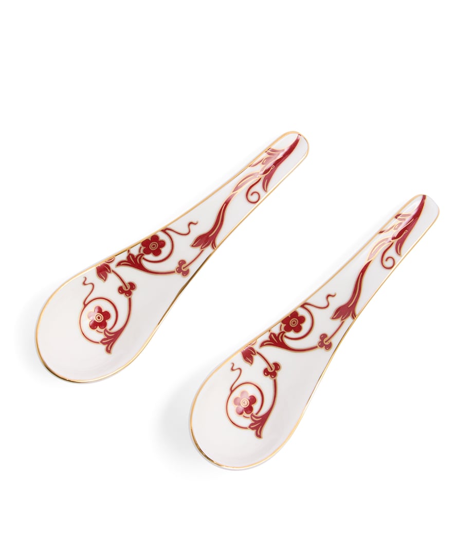 Set of 2 Soup Spoons RED Image 3