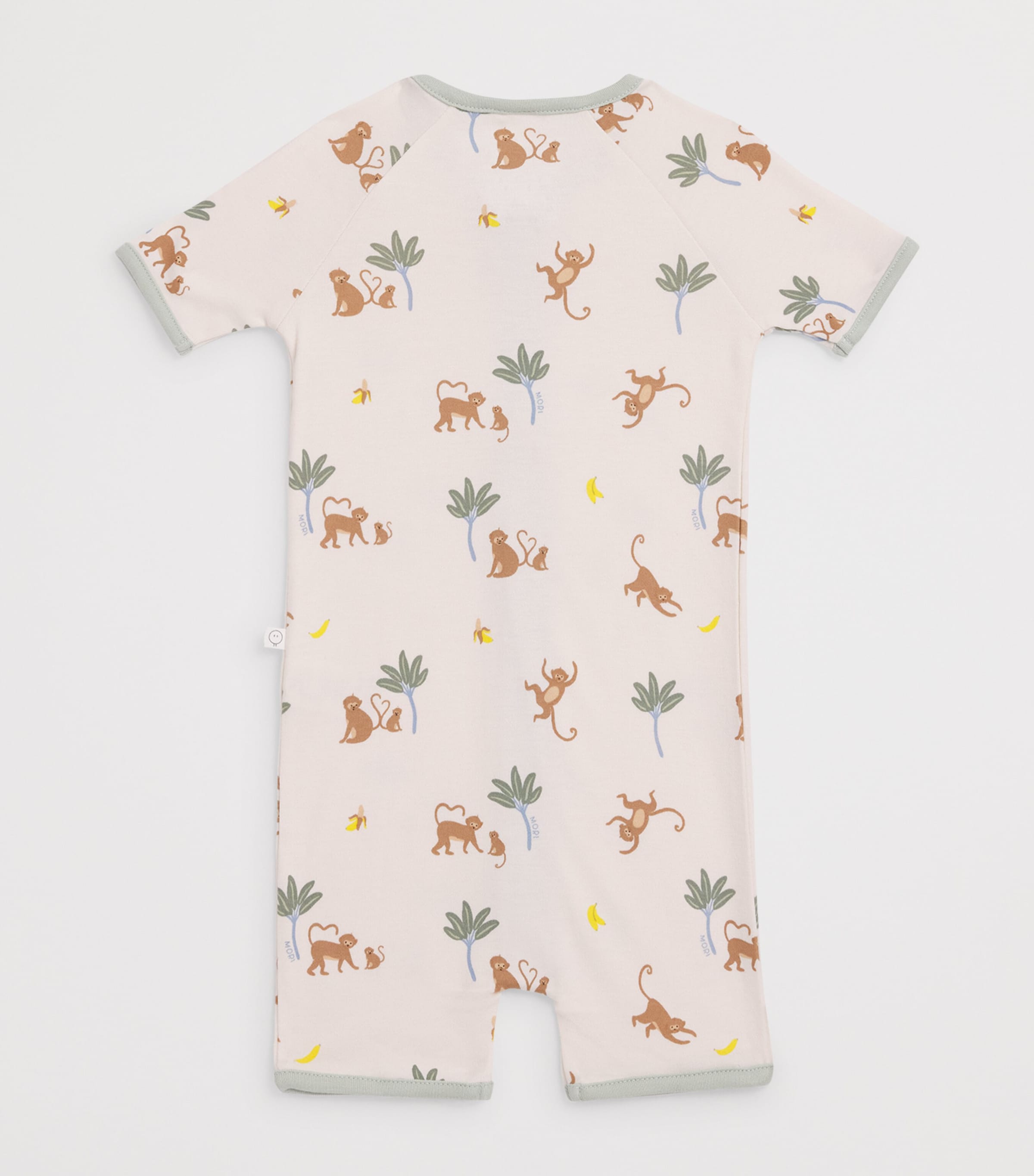 MORI Monkey Print Playsuit (0-24 Months) Monkey Print Image 2