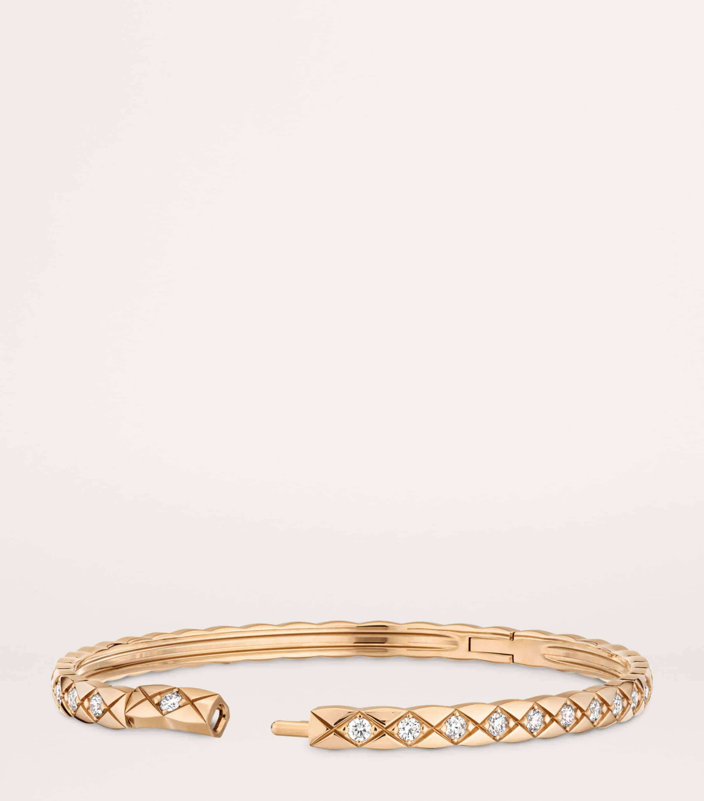 Beige Gold and Diamond Coco Crush Bangle BEIGE Image 3