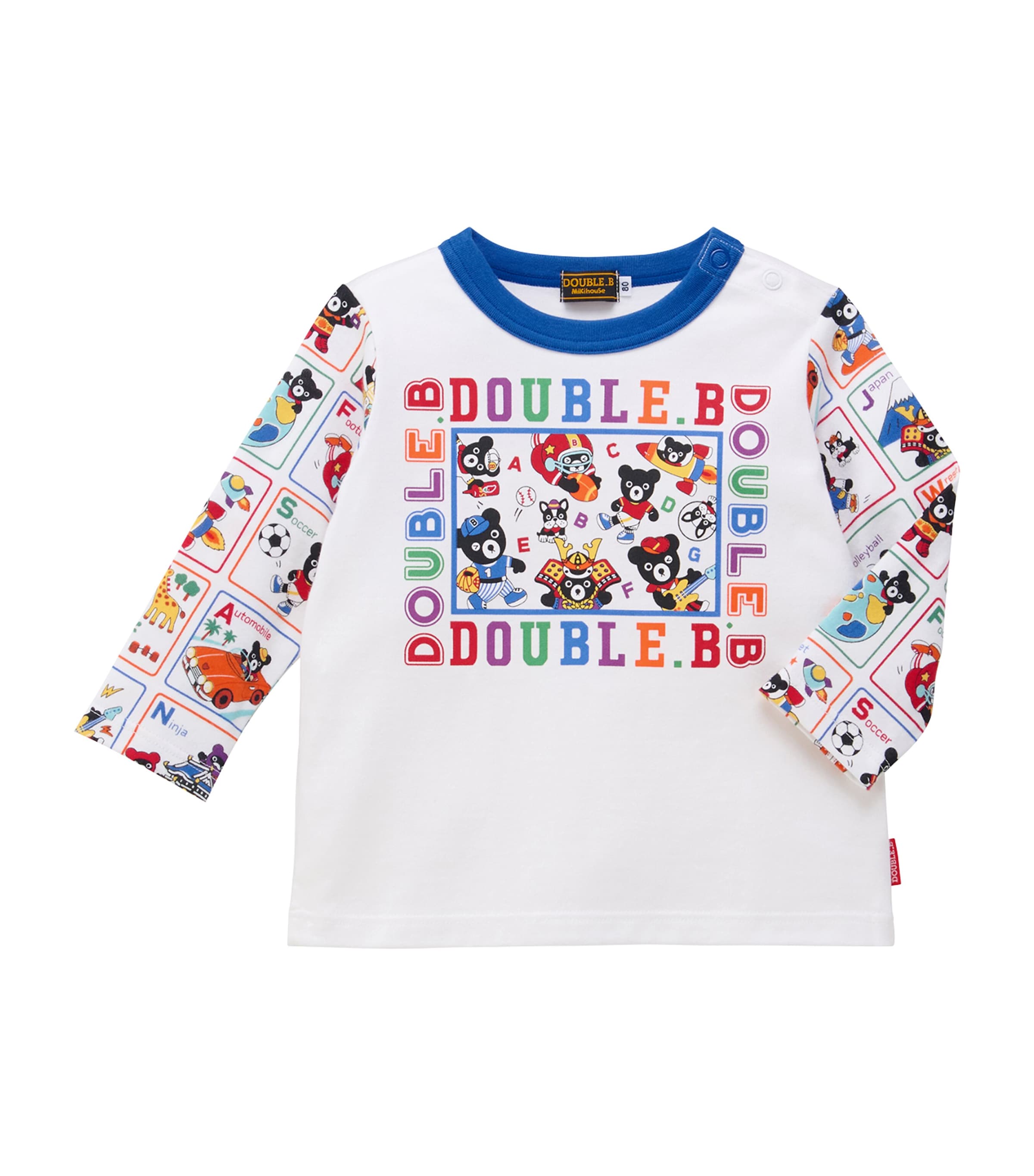 Miki House Cotton Alphabet Series Long-Sleeve T-Shirt (2-7 Years) Image 1