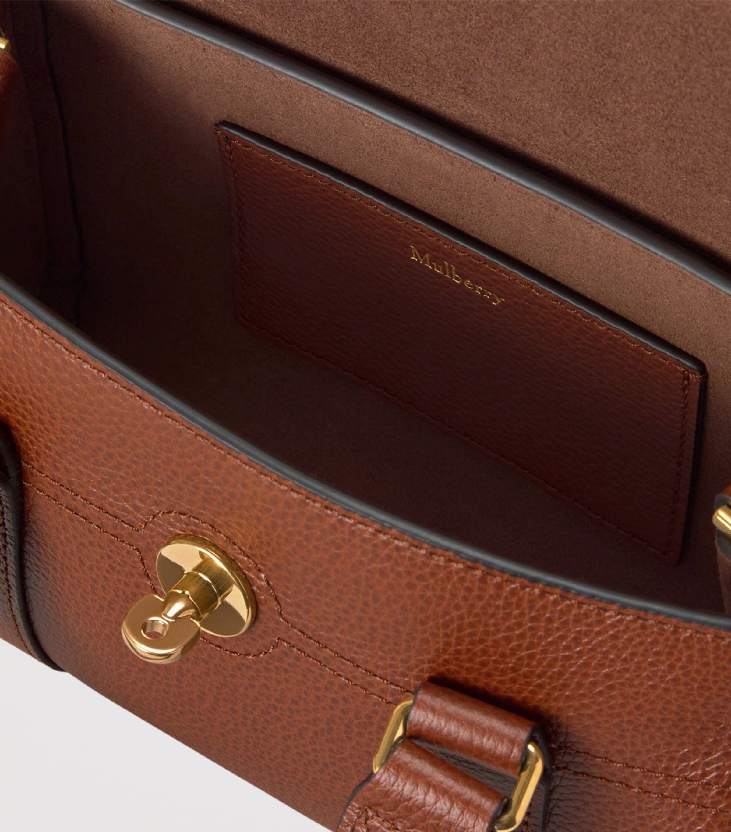 Mini Leather Bayswater Cross-Body Bag OAK Image 5