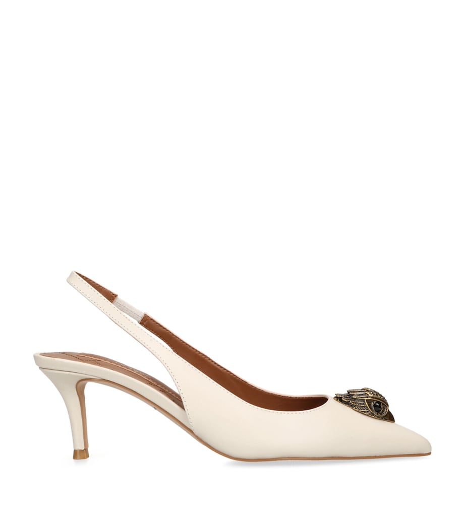 Leather Belgravia Slingback Heels BONE Image 3