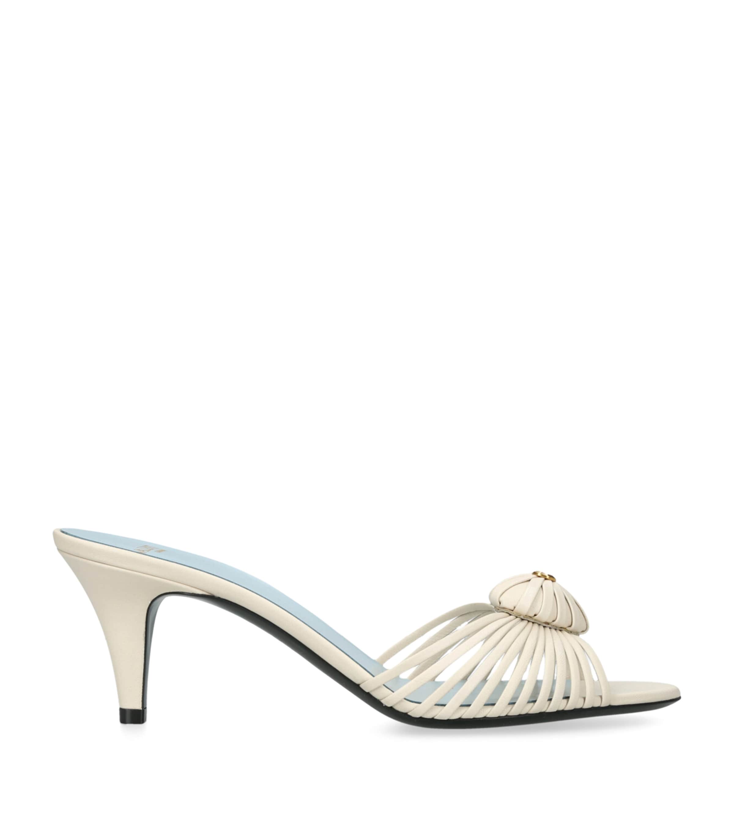 Valentino Pantoletten Sandal Royal 65 Vlogo Aus Leder In Neutral