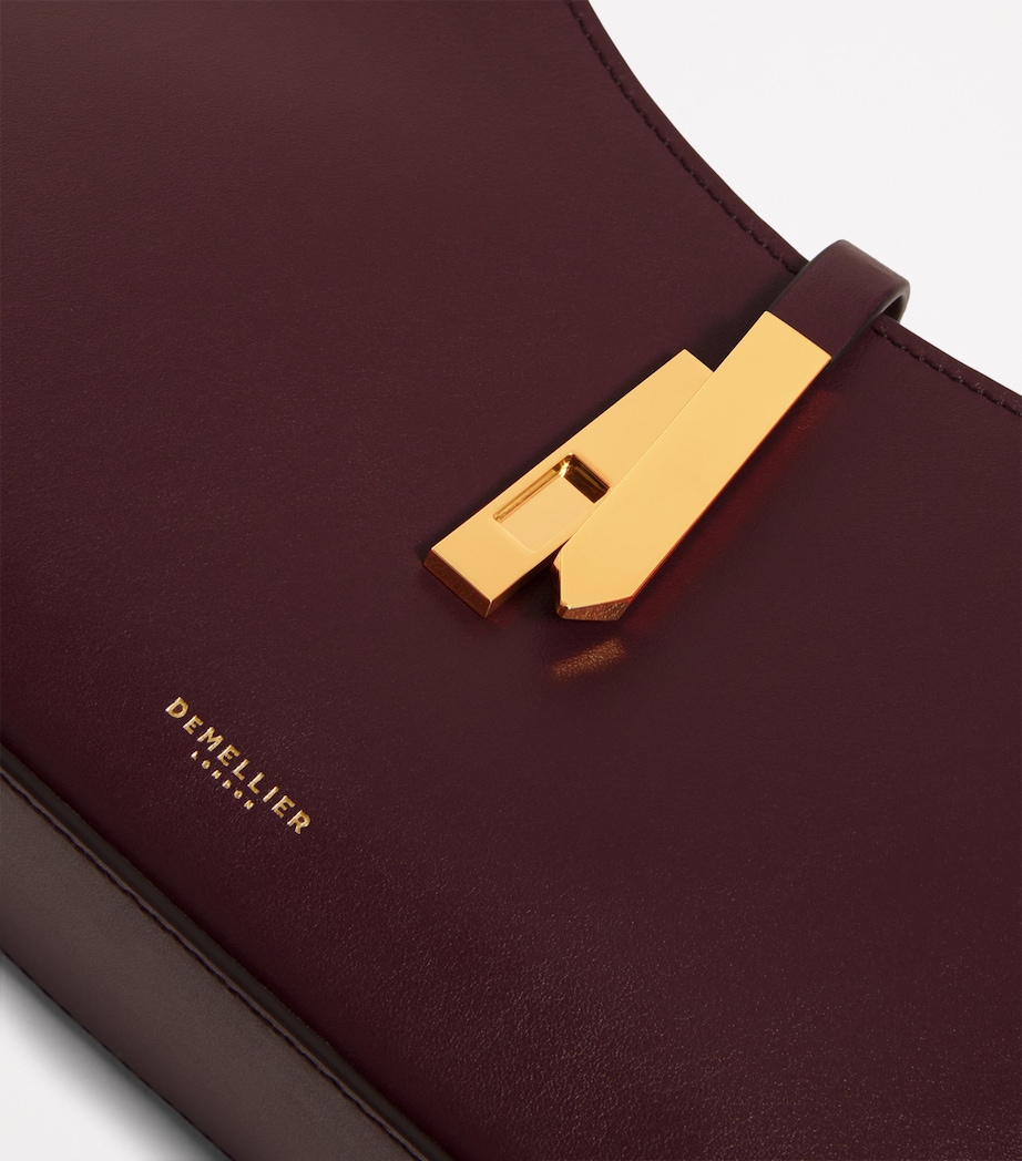 Demellier Leather Tokyo Shoulder Bag Burgundy Image 4
