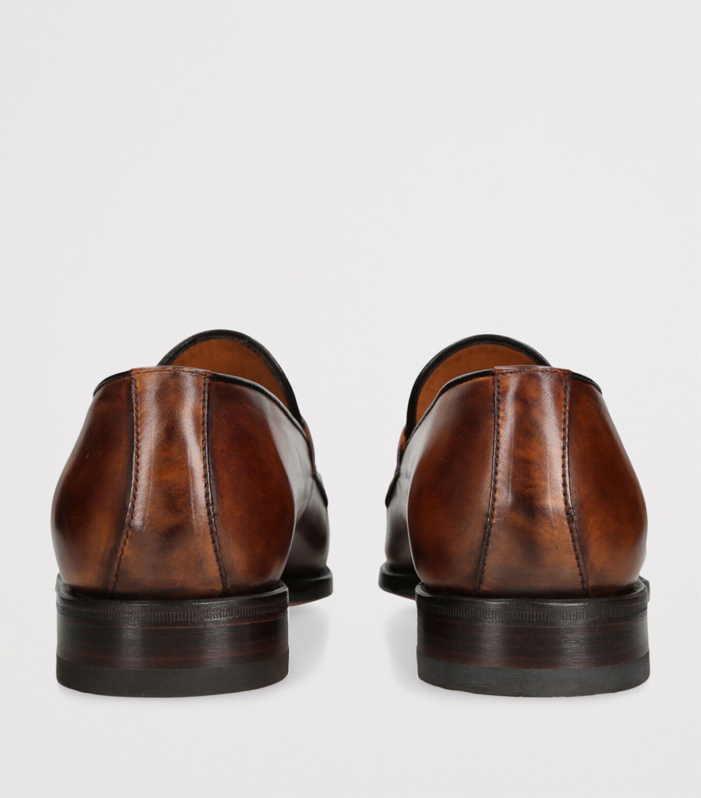 Bontoni Mens Leather Miracolo Loafers Brown Image 2