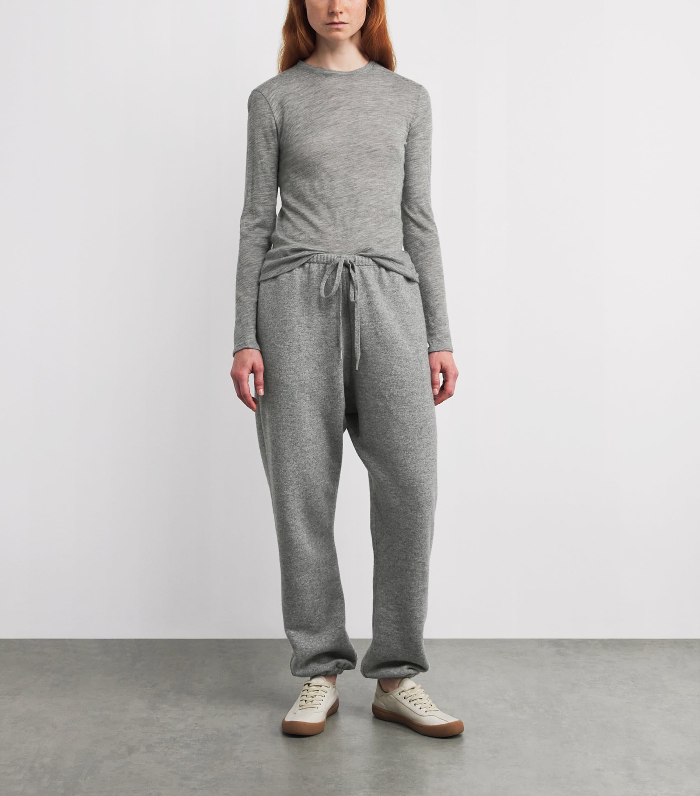 Inverness Cashmere Long-Sleeve T-Shirt GREY MELANGE Image 2