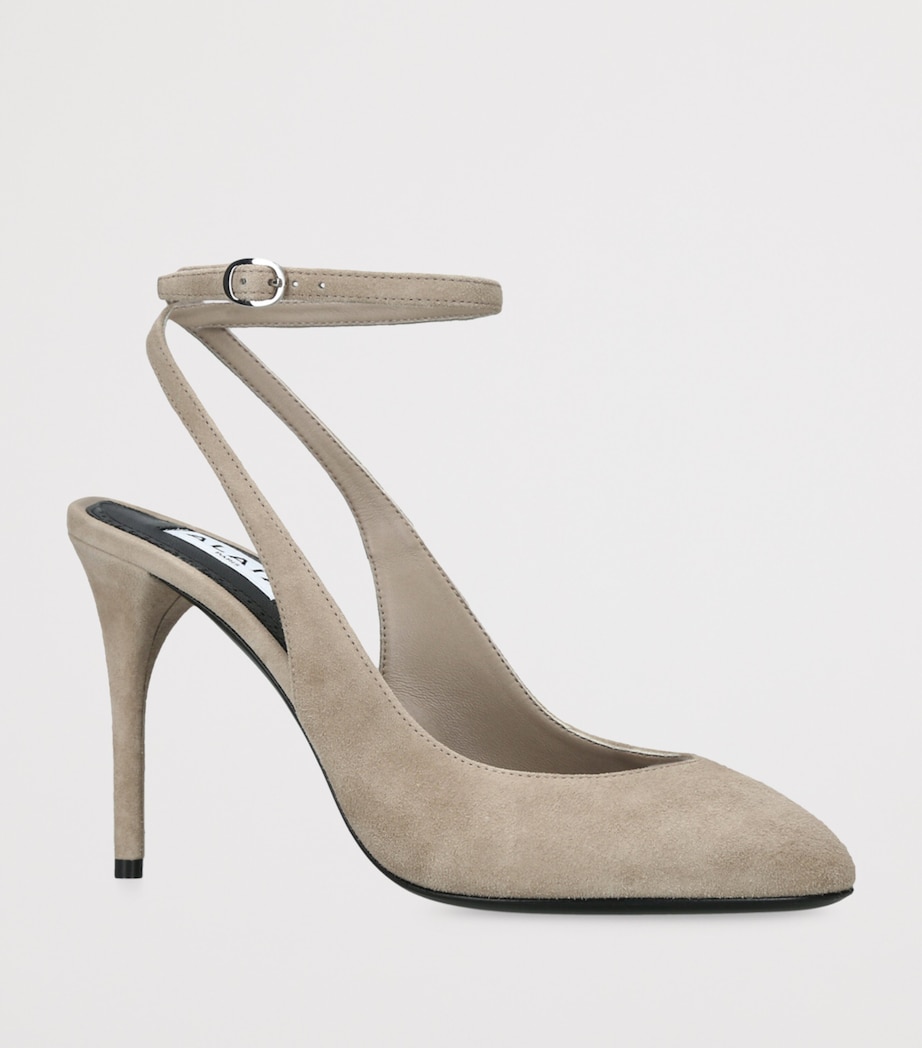 Suede Decollete Slingback Pumps 90 BEIGE OTH Image 3