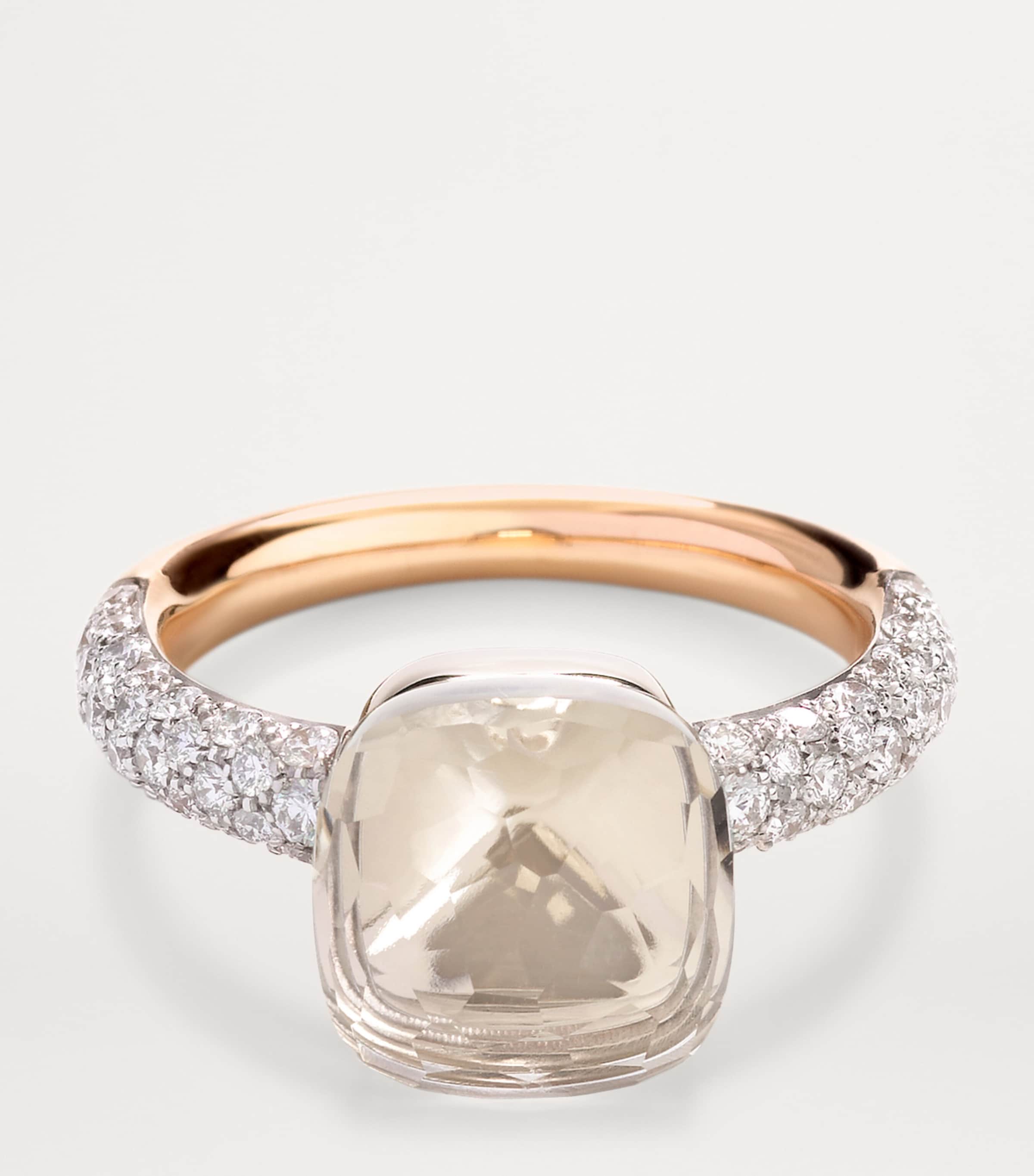 Rose Gold, Diamond and Topaz Nudo Classic Ring DB0TB Image 2