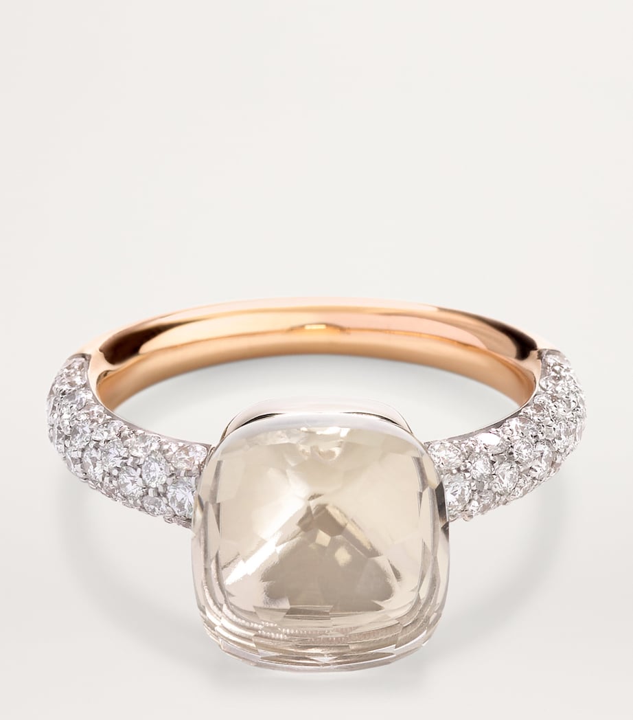 Rose Gold, Diamond and Topaz Nudo Classic Ring DB0TB Image 2