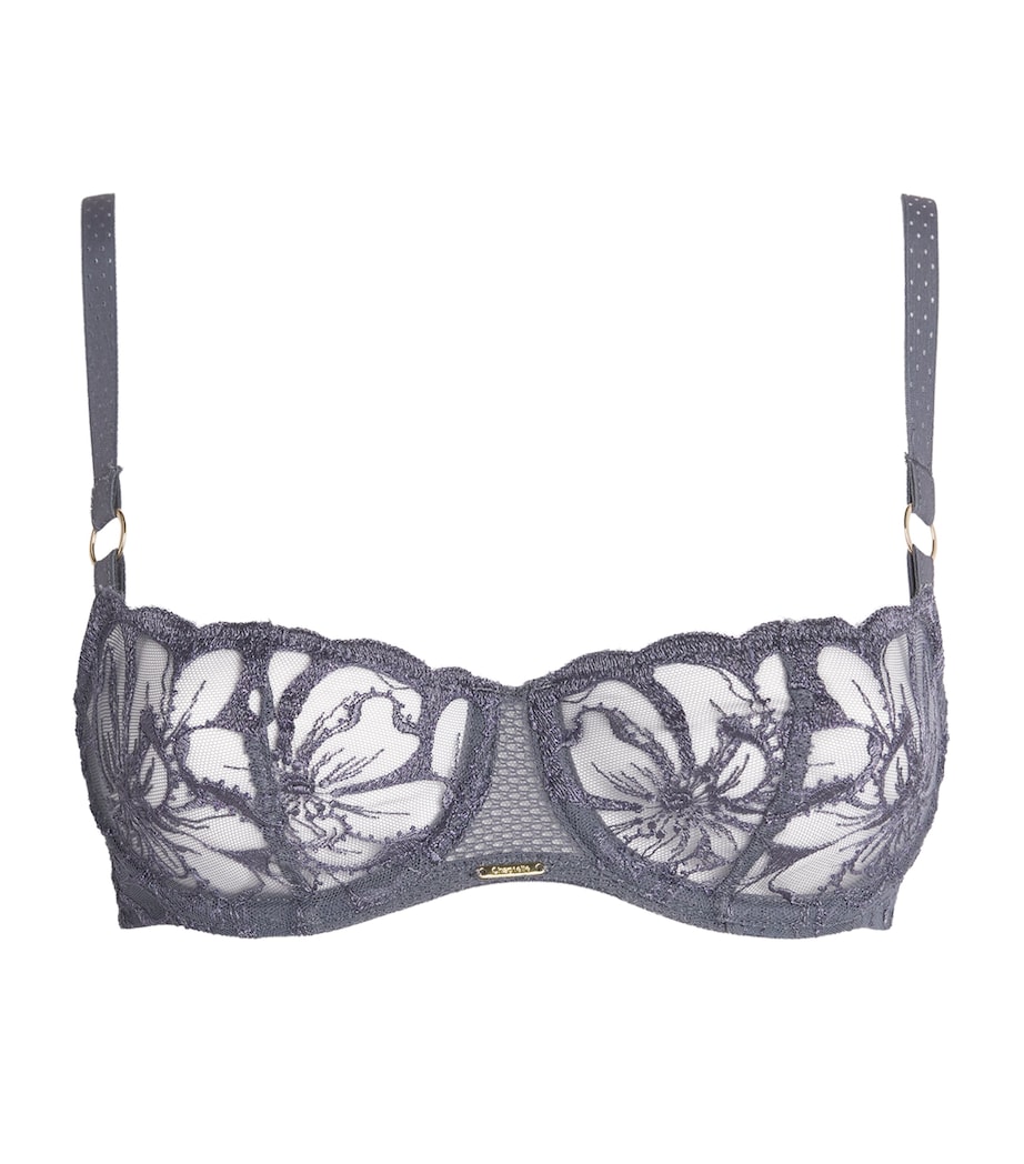 Lace Fleur Half Cup Balcony Bra D48/FANCY GREY Image 1