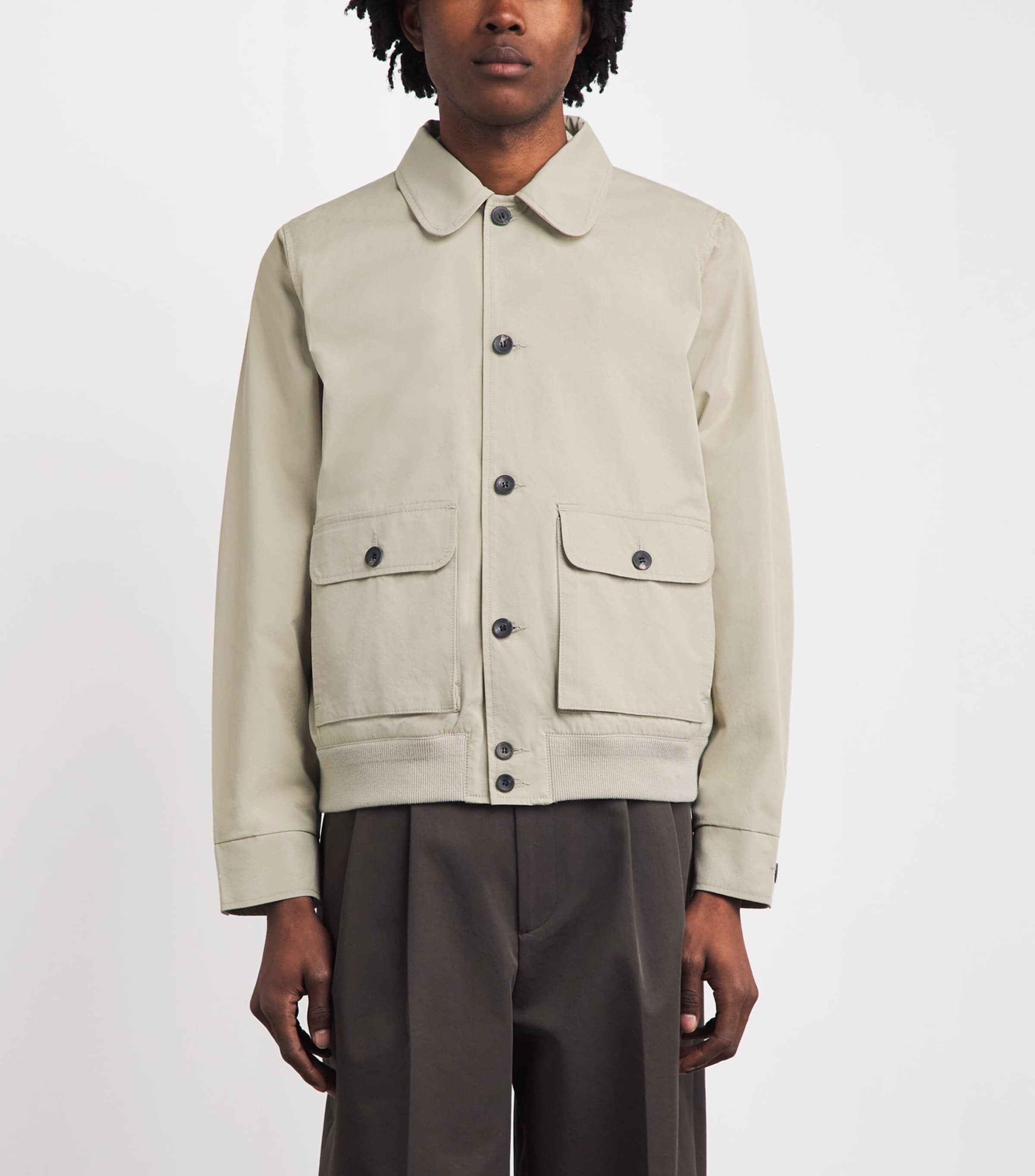 Citizens of Humanity Mens Cotton Utility Jacket Wheat Image 4