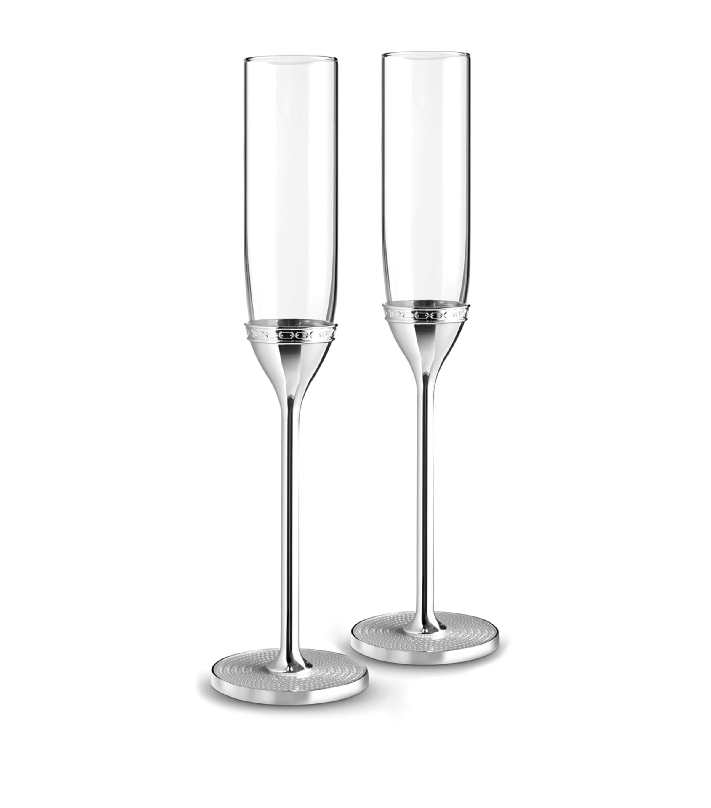 Wedgwood x Vera Wang Love Nouveau Pearl Champagne Flutes (Set of 2 — free download