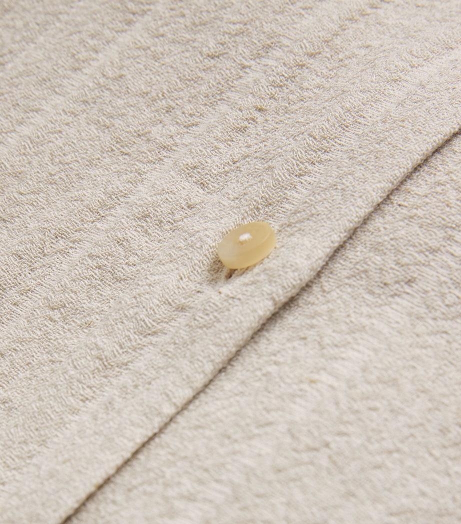 Cotton-Linen Shirt 1KE-RIB KNIT LIG BEI Image 5