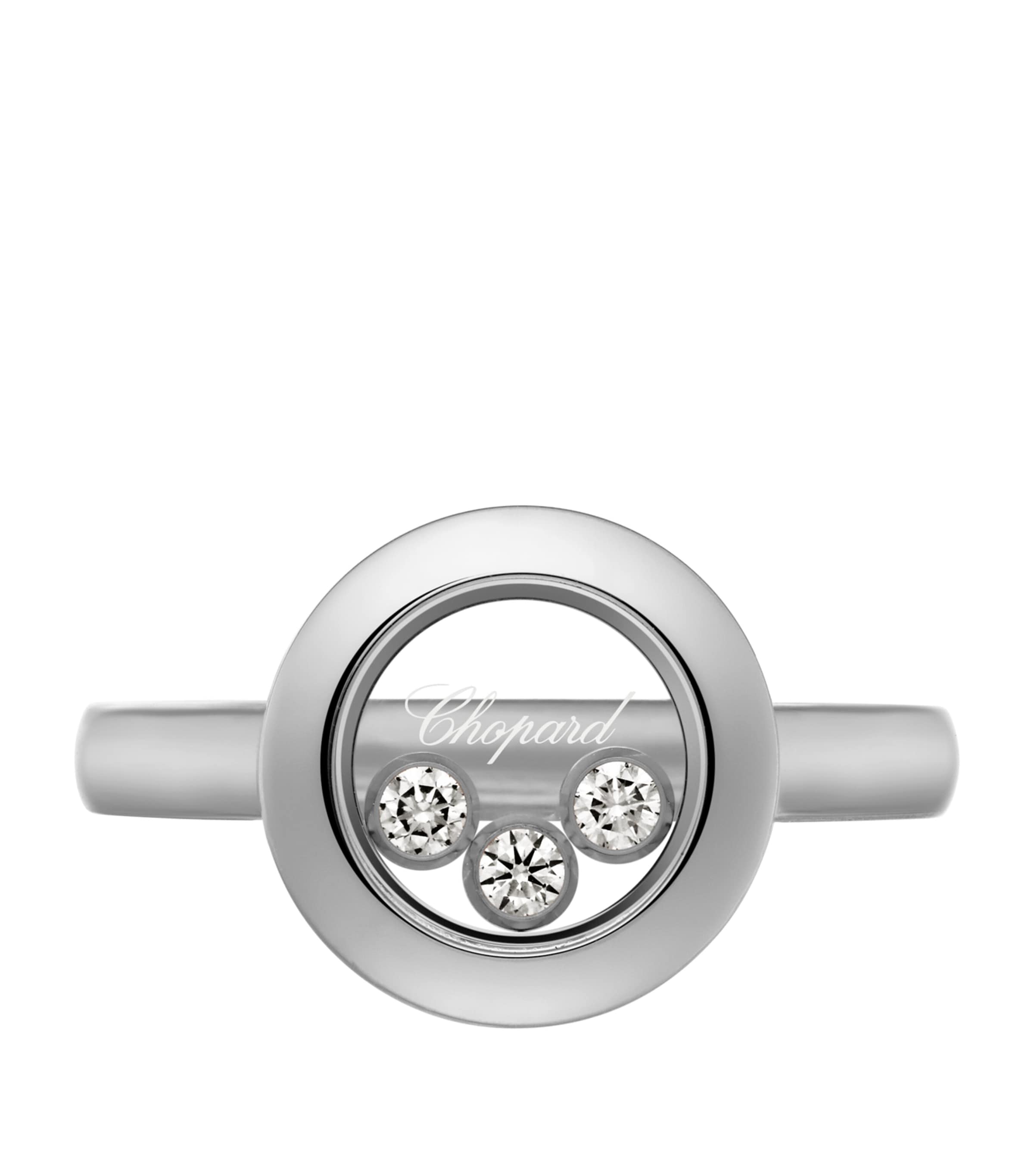 White Gold and Diamond Happy Diamonds Icons Ring NO COLOUR Image 3