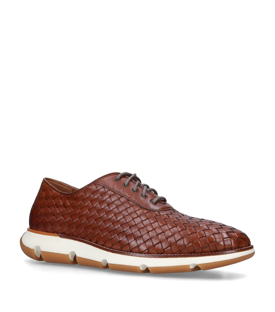 Cole Haan Leather 4.ZERØGRAND Oxford Sneakers Tan Image 1