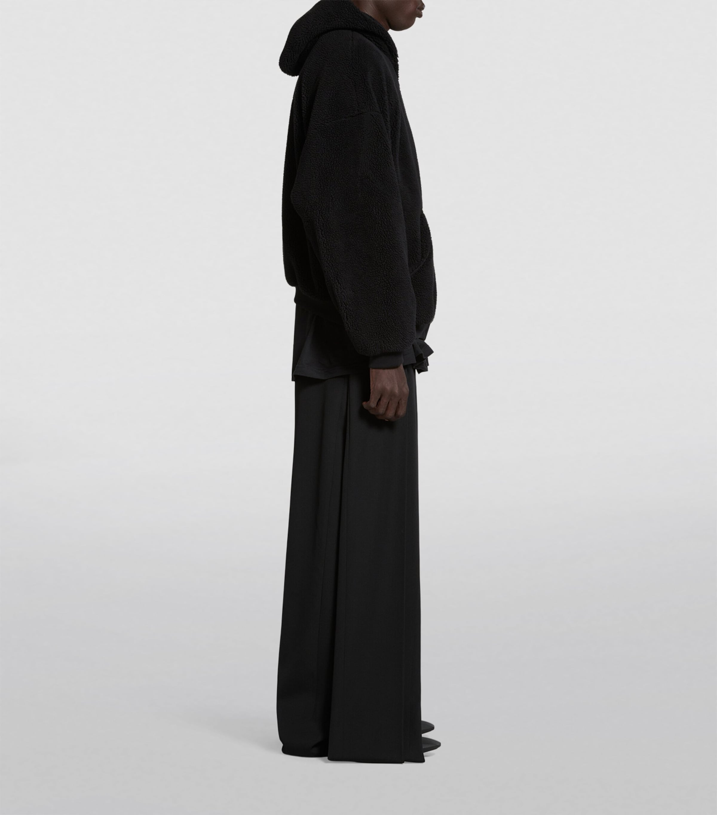 VIP【関税送料無料】希少 Balenciaga Fleece hooded sweatshirt Pigalle Outerwear Zip-up Hoodie in Black | Balenciaga US