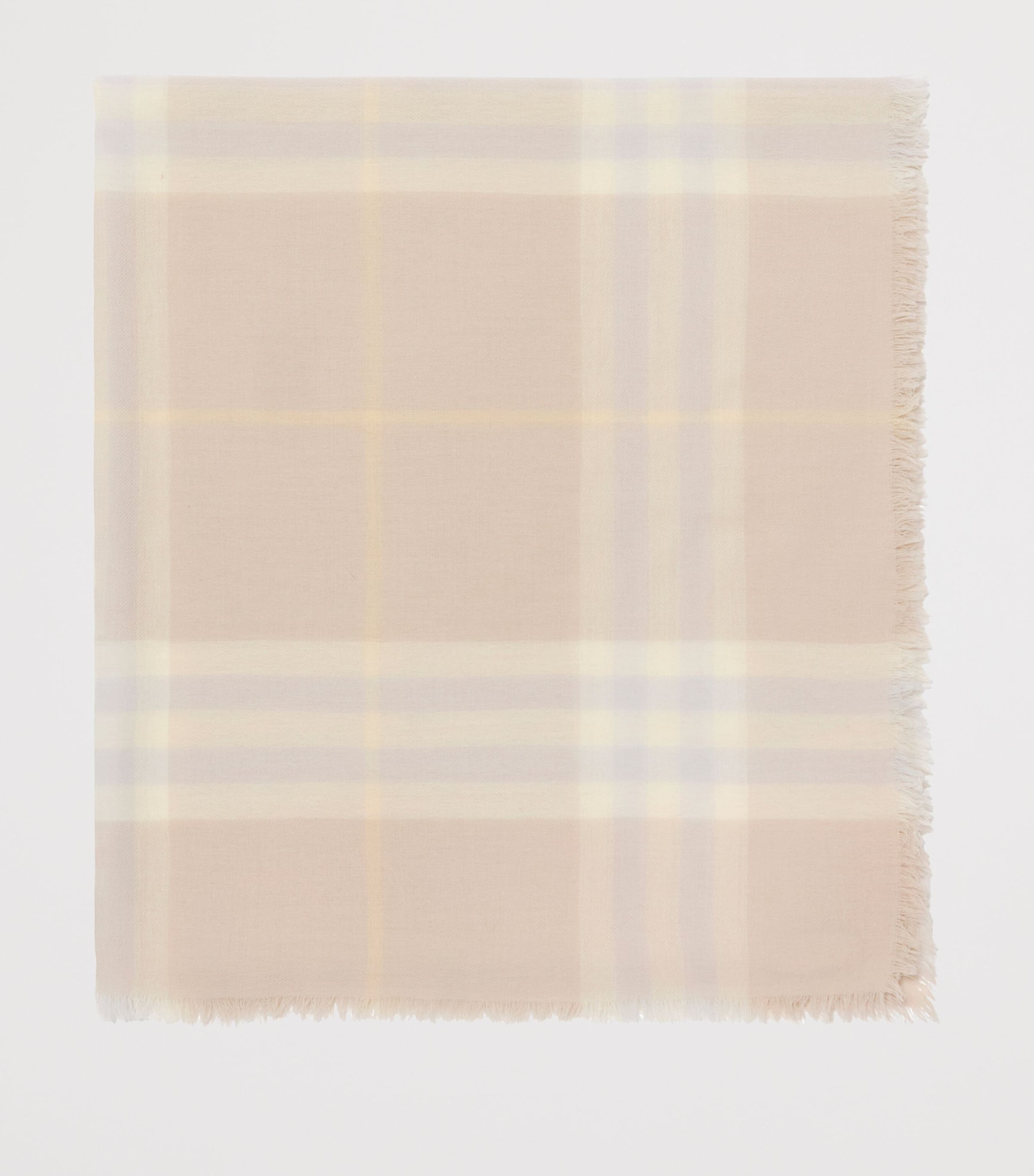 Wool Wide Check Scarf SMOKE GREY Image 6