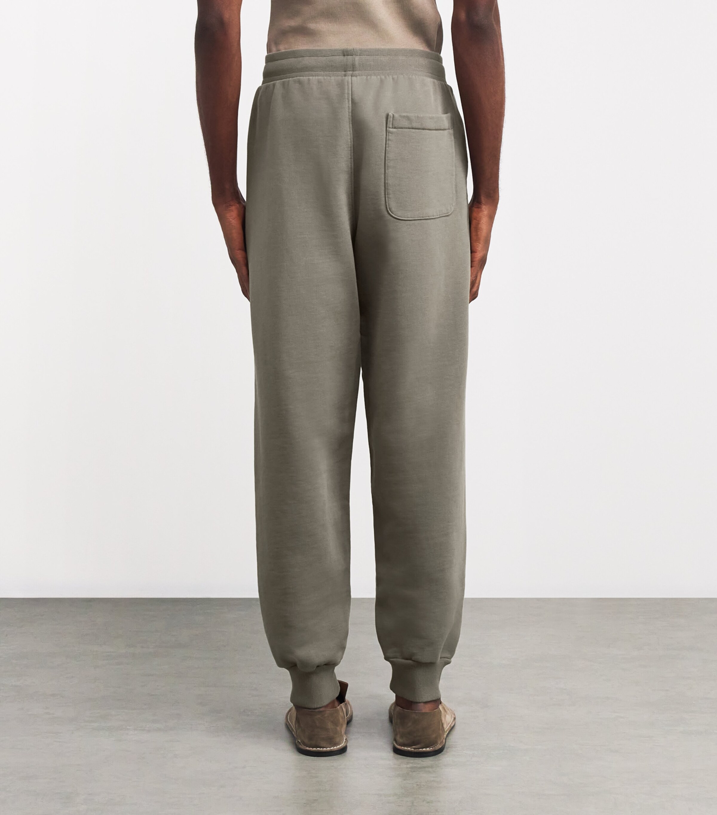 AMI Paris Mens Cotton Ami de Coeur Sweatpants Gris Image 4