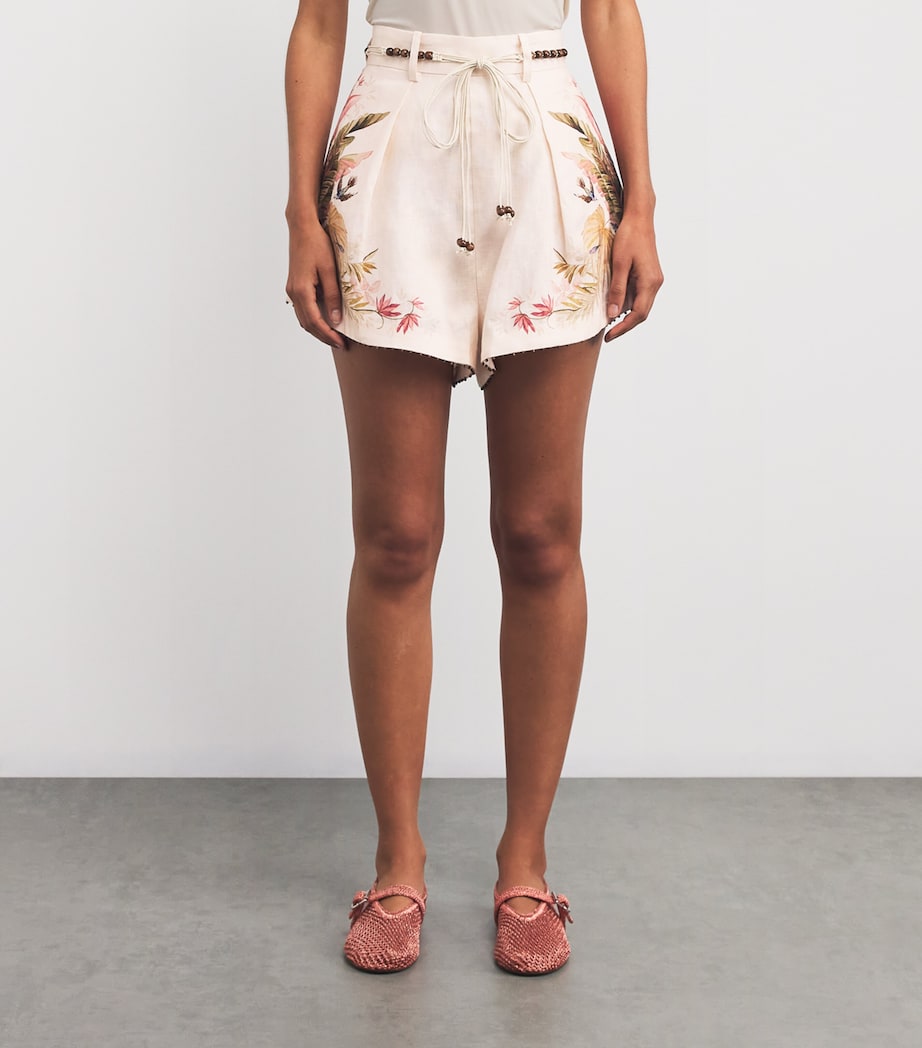 Linen Palm Ascension Shorts CRMPLMFLO Image 3