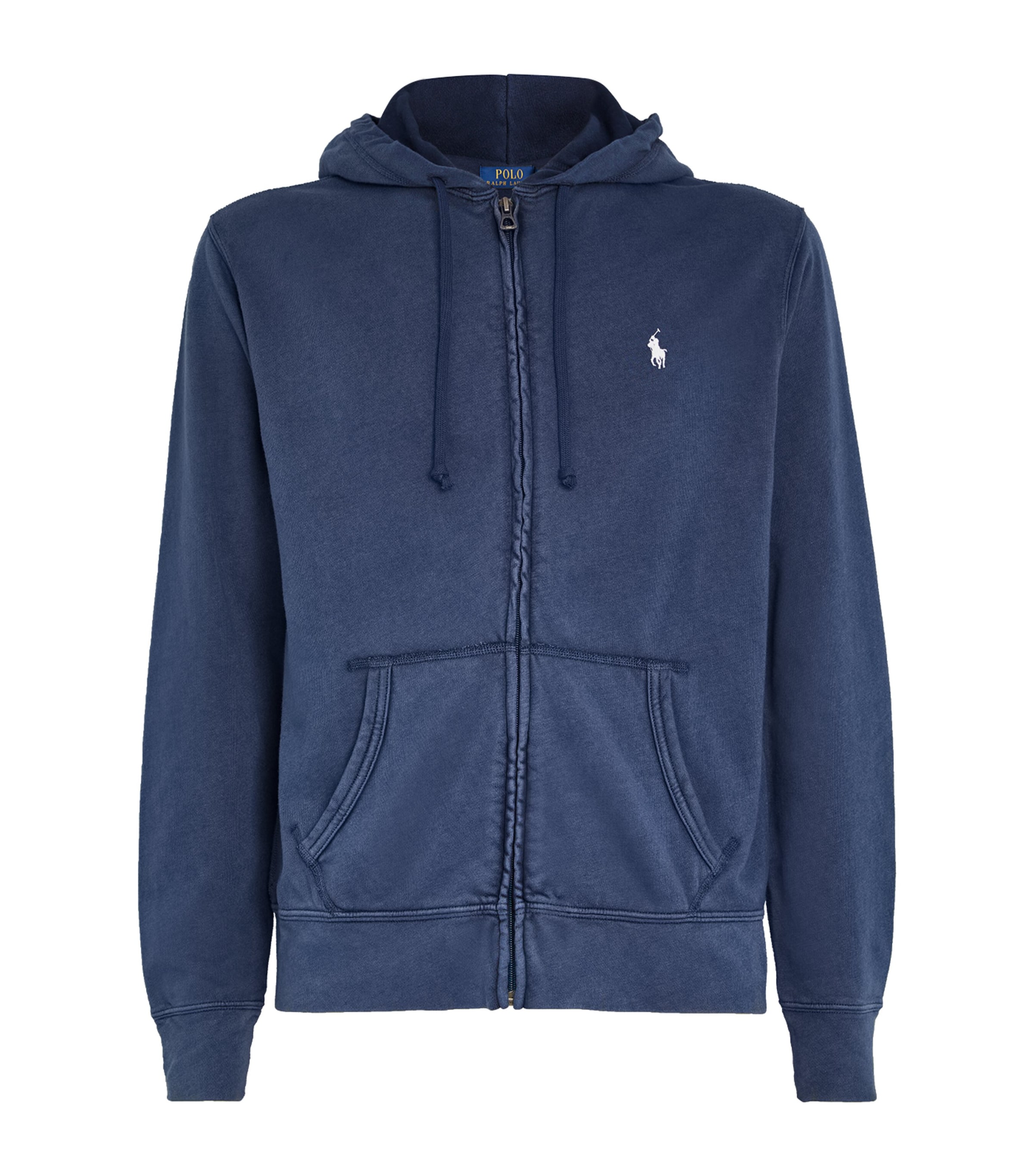 Polo Ralph Lauren Cotton Zip-up Hoodie In Navy