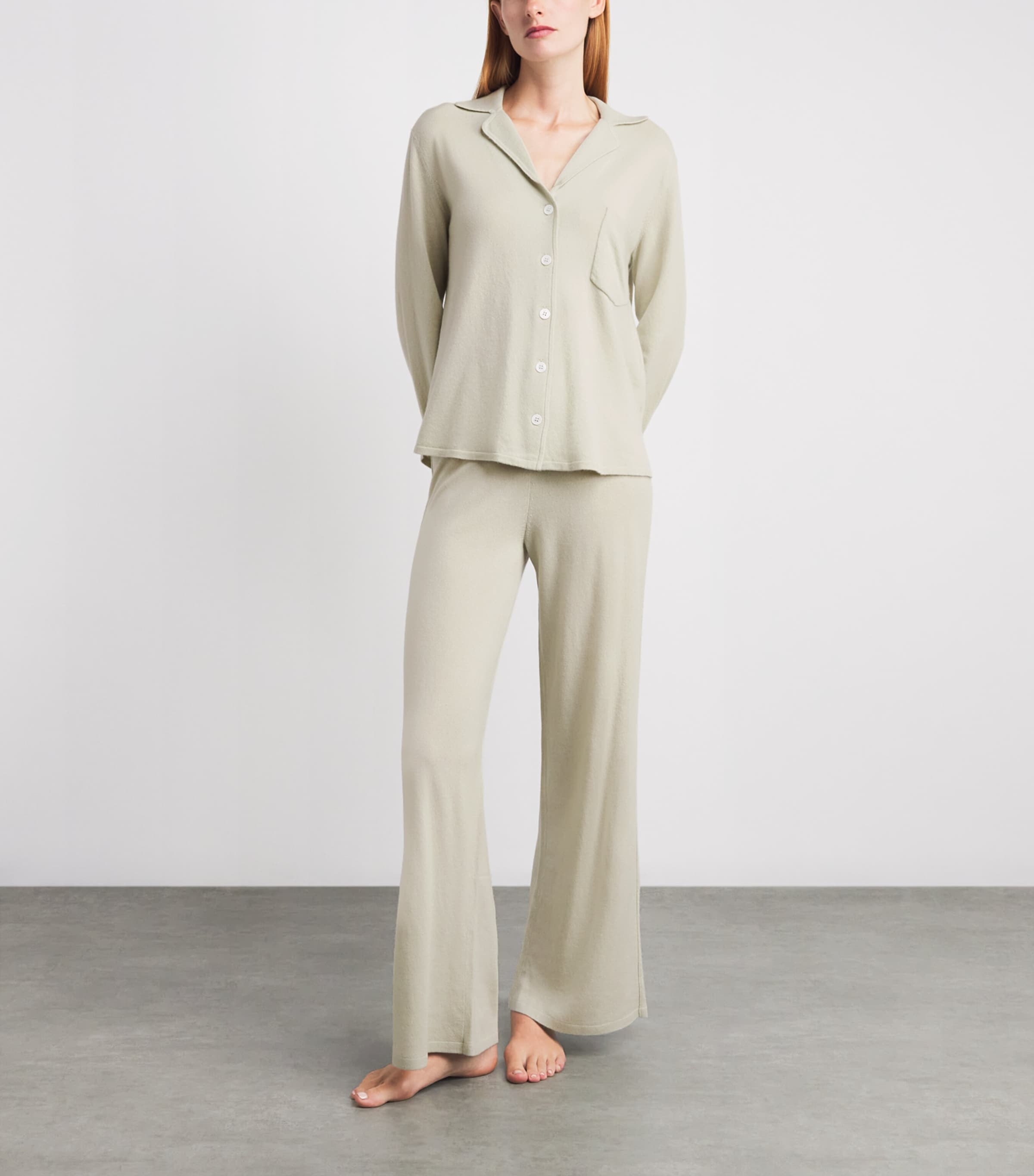 arch 4 Womens Kid Cashmere Spring Gardens Pyjama Set Laurel Green Image 2