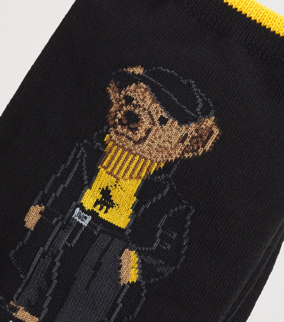 Cotton-Blend Polo Bear Socks BLACK Image 2
