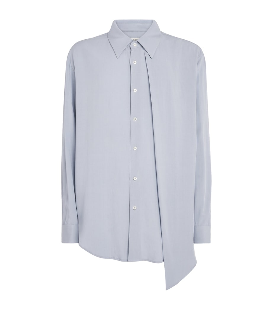 System Mens Asymmetrical Shirt Smoke Blue Image 1
