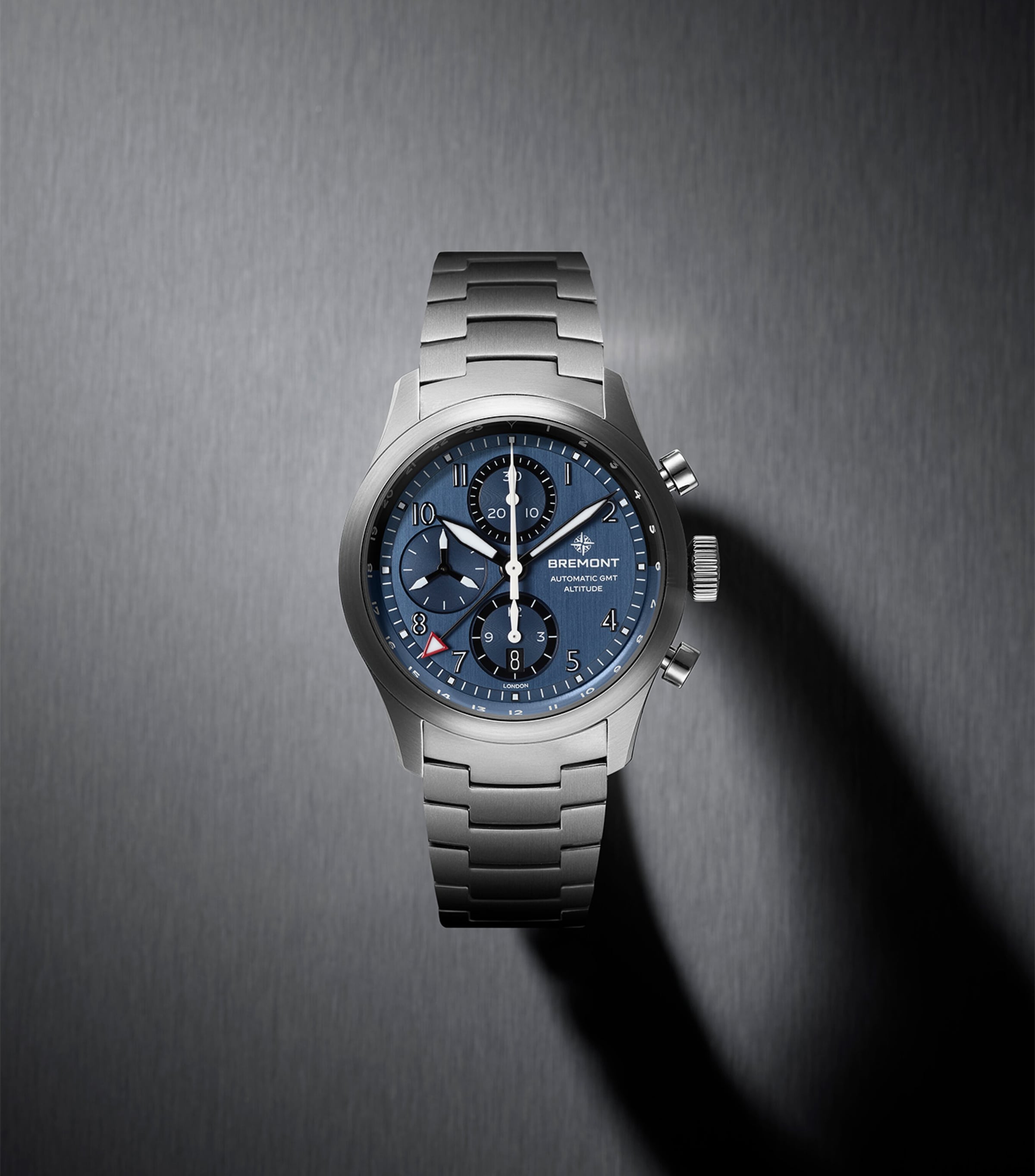 Bremont Titanium Altitude Chronograph GMT Watch 42mm Blue Image 6